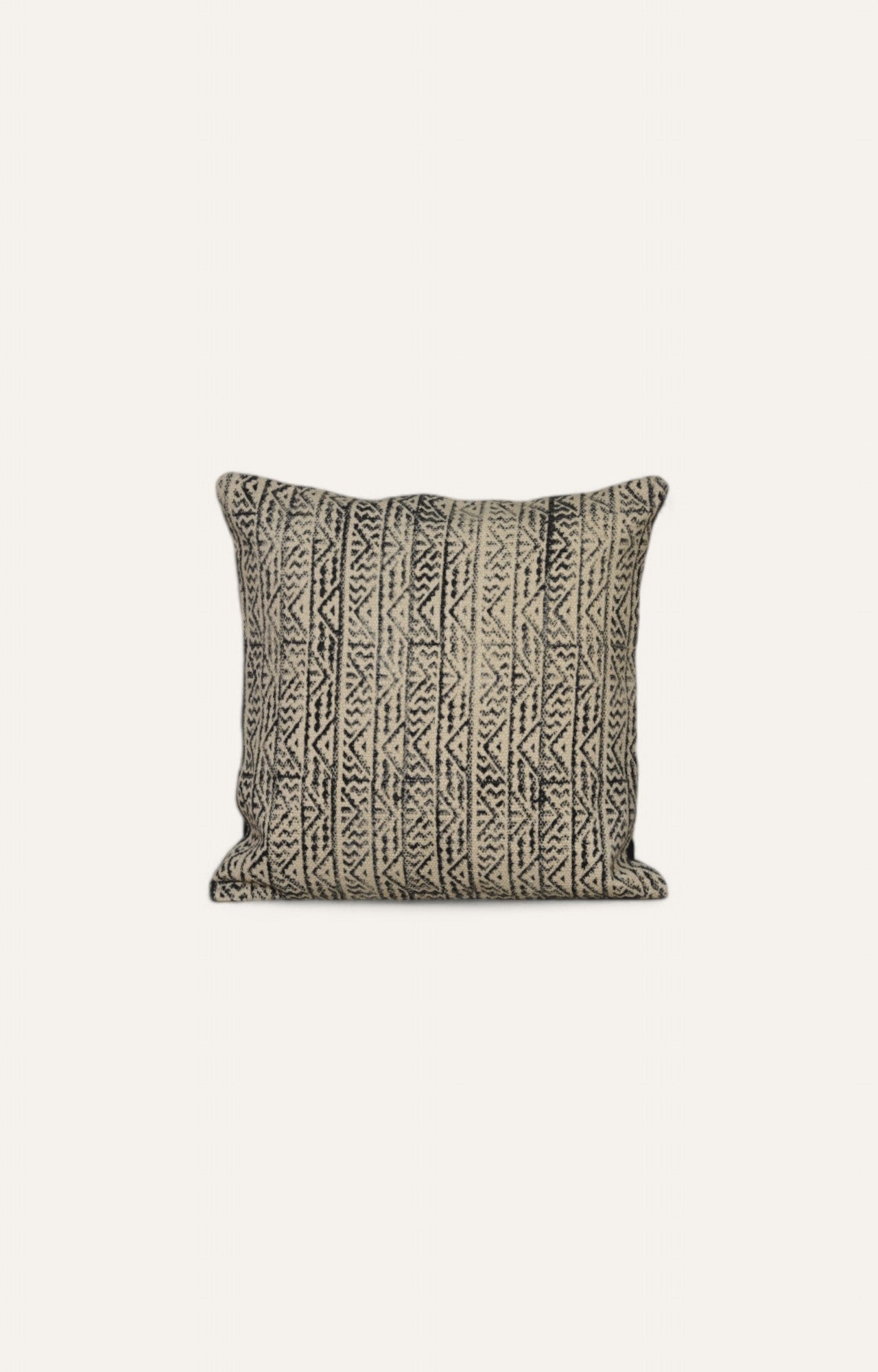 Intricate Patterned Black and White Cushion