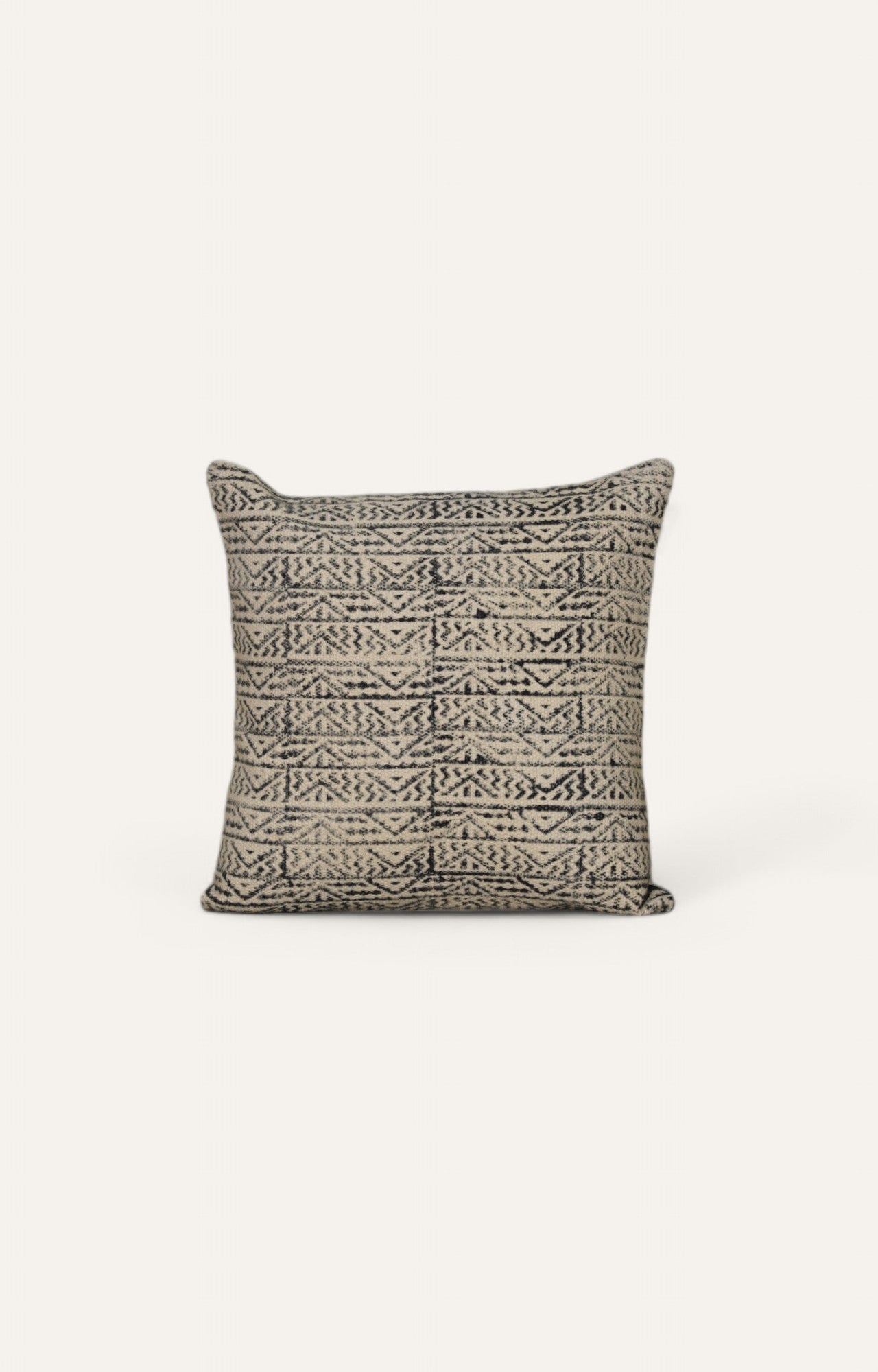 Intricate Patterned Black and White Cushion
