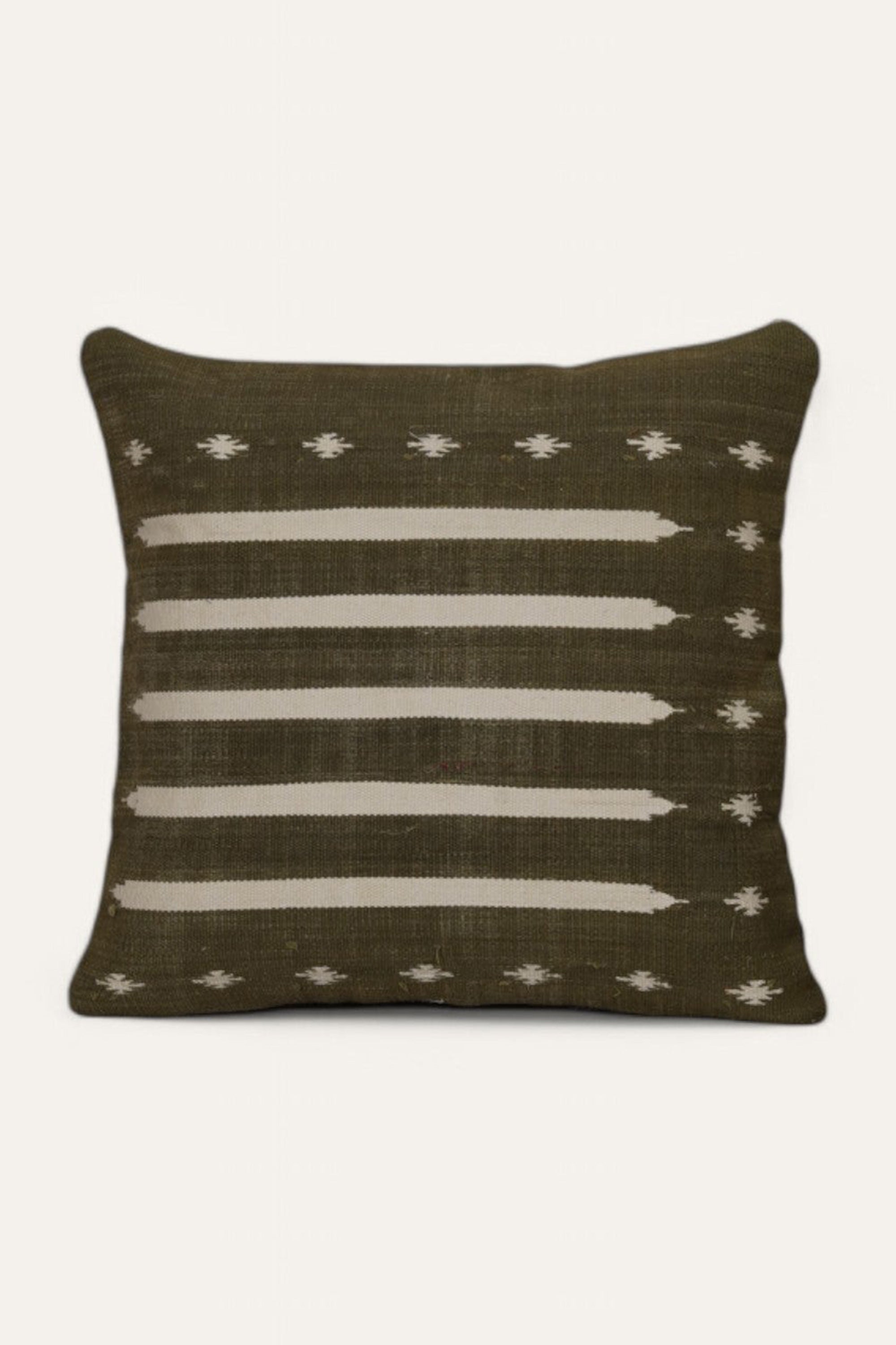 Horizontal Stripes Handwoven Cushion