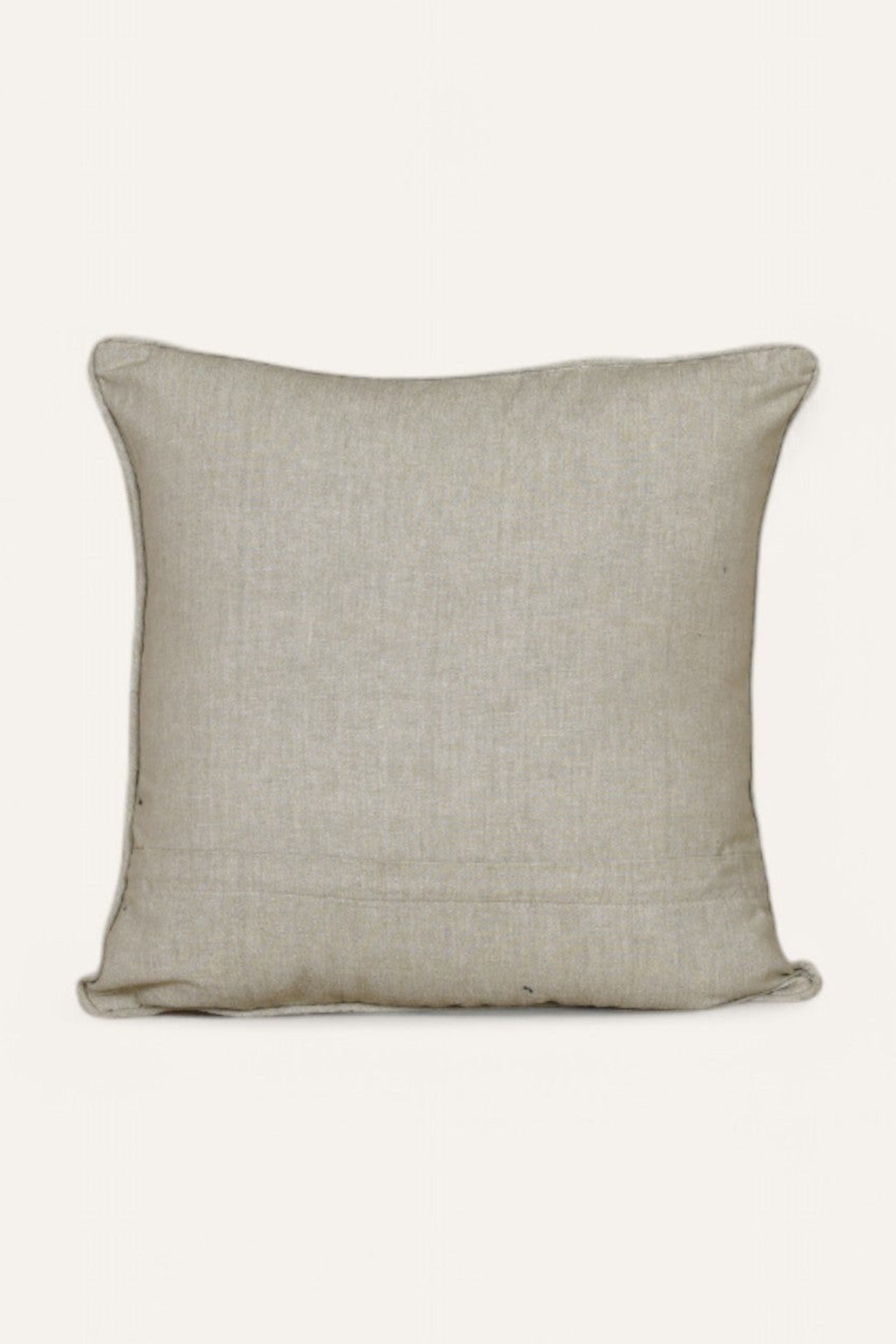 Monochromatic Beige Printed Cushion