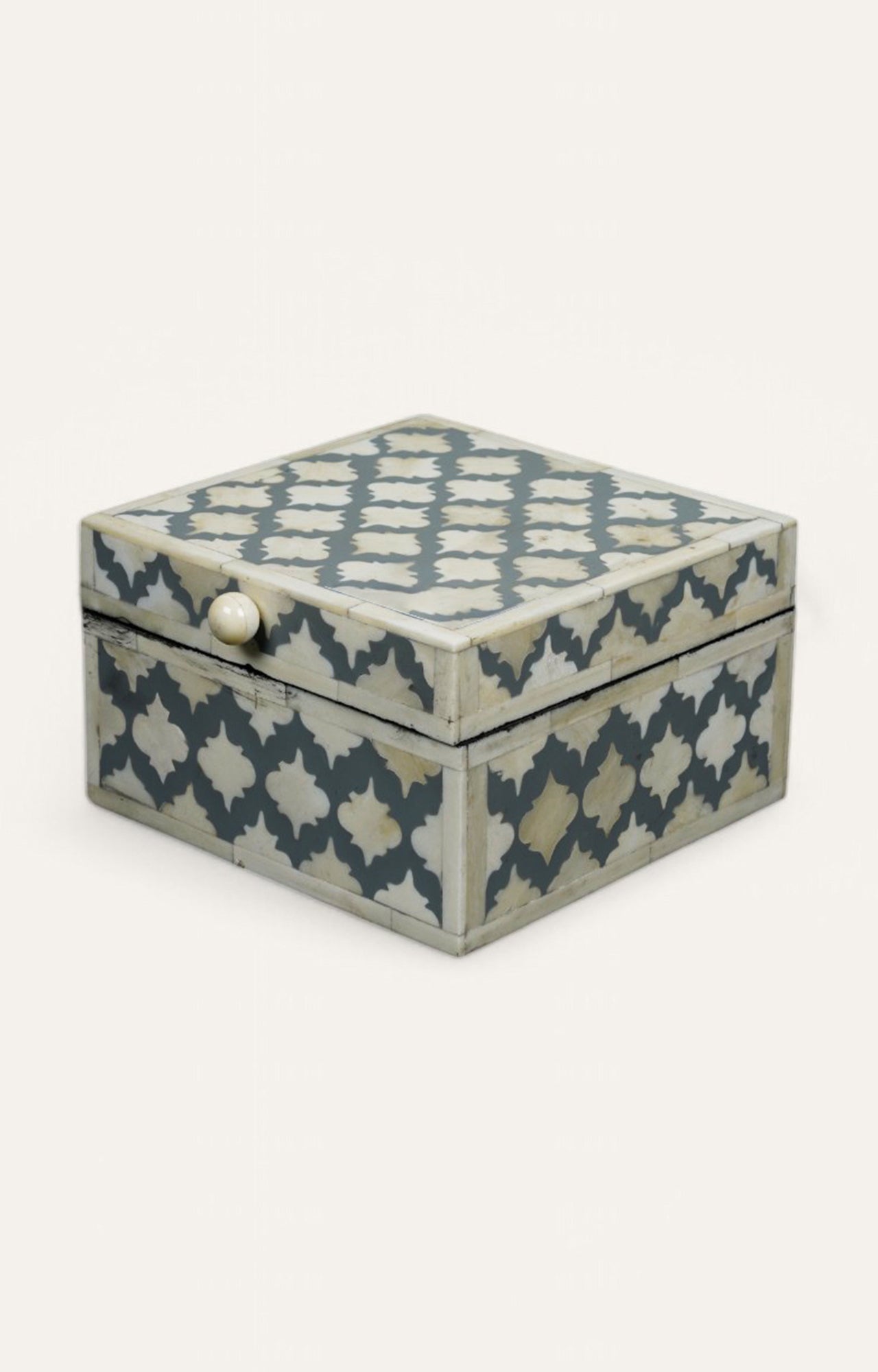 Mughal-Inspired Inlay Box with White Bone & Resin