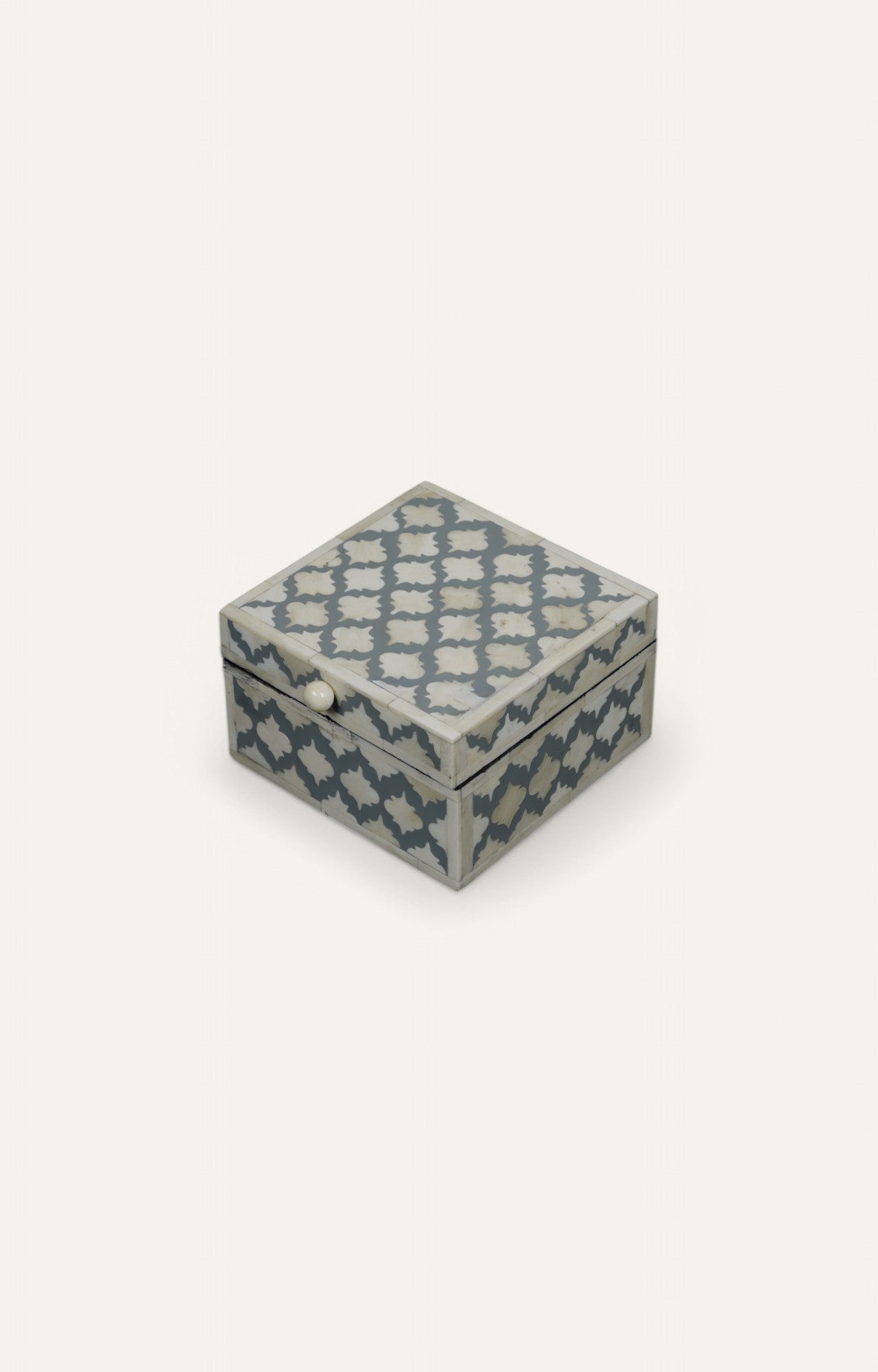 Mughal-Inspired Inlay Box with White Bone & Resin