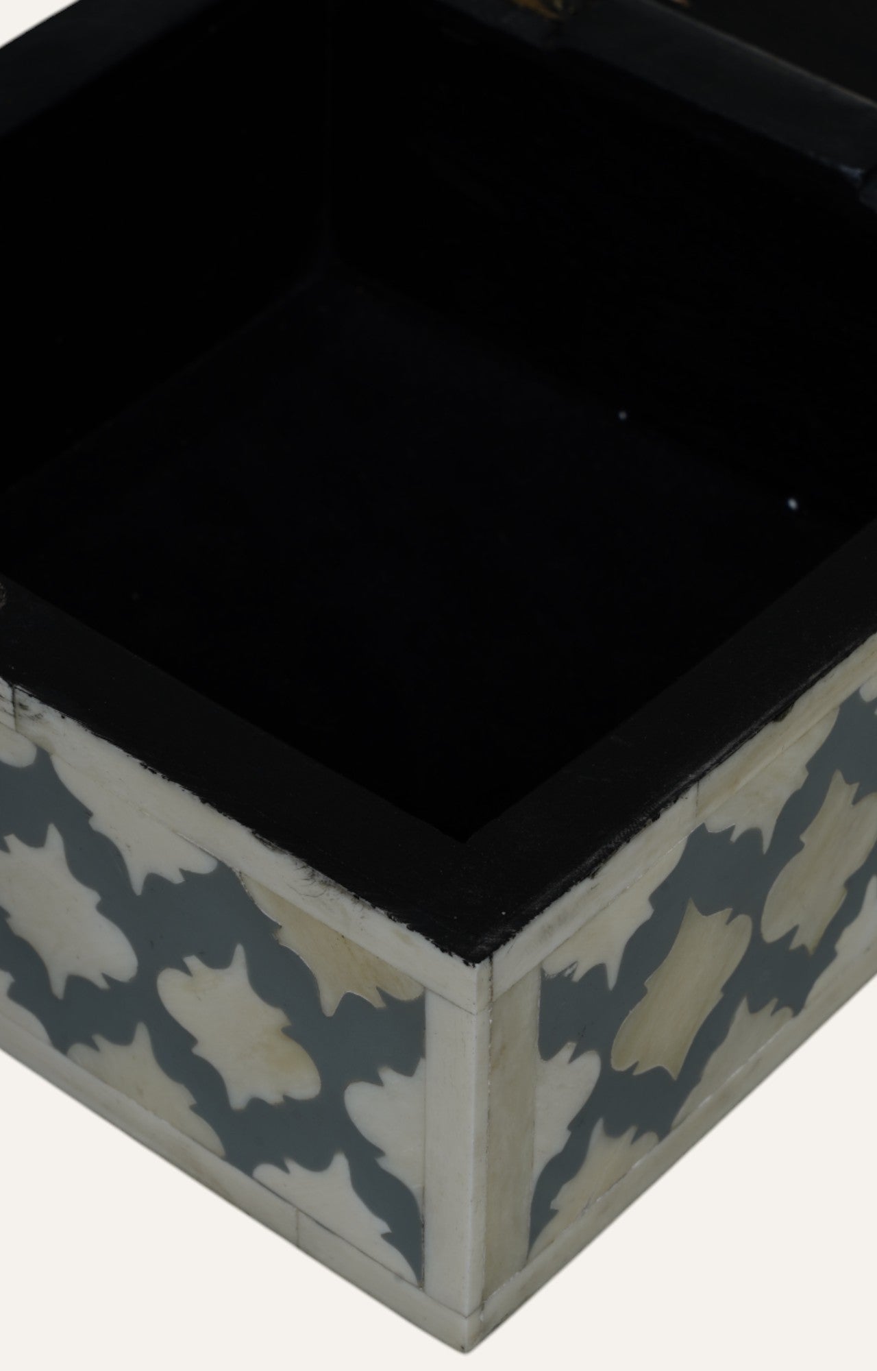 Mughal-Inspired Inlay Box with White Bone & Resin