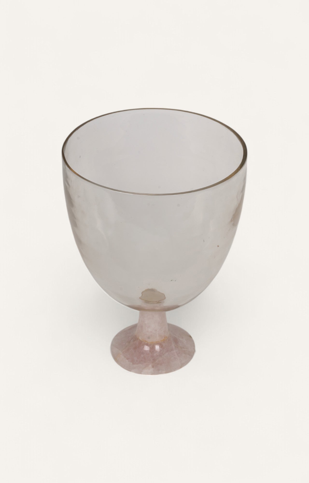 Footed Globe Vase with Pink Quartz Base