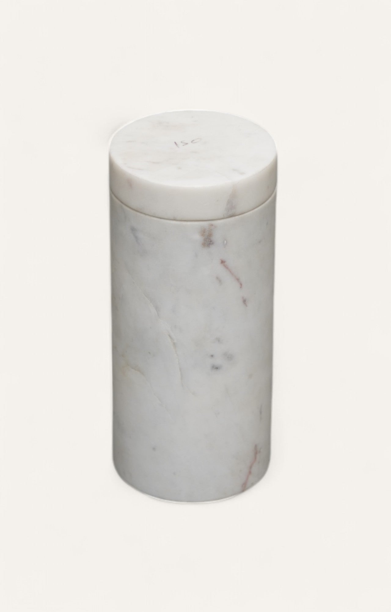Towering Marble Cylinder Box with Lid