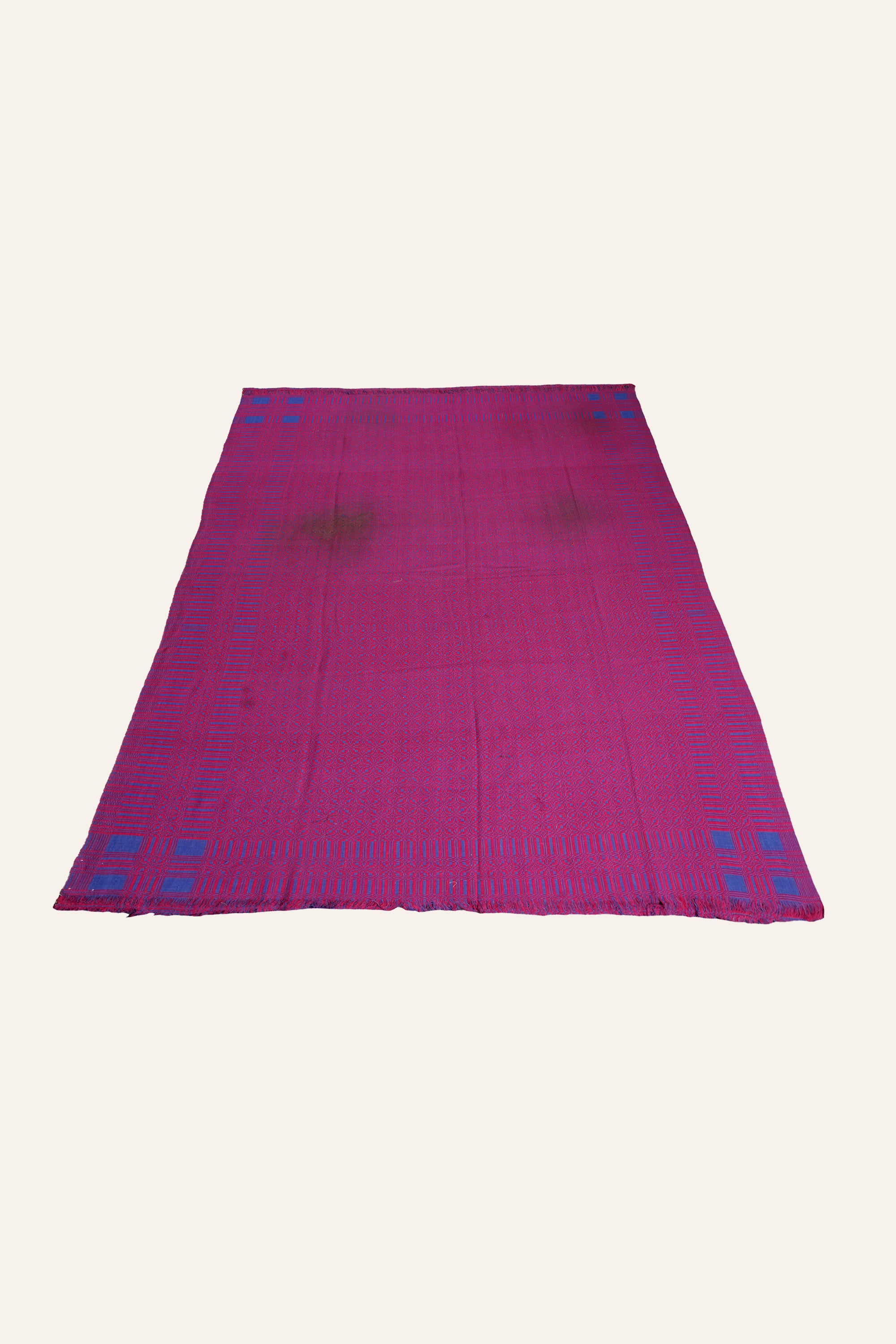 Reversible Hand-Woven Cotton Khes Wall Tapestry