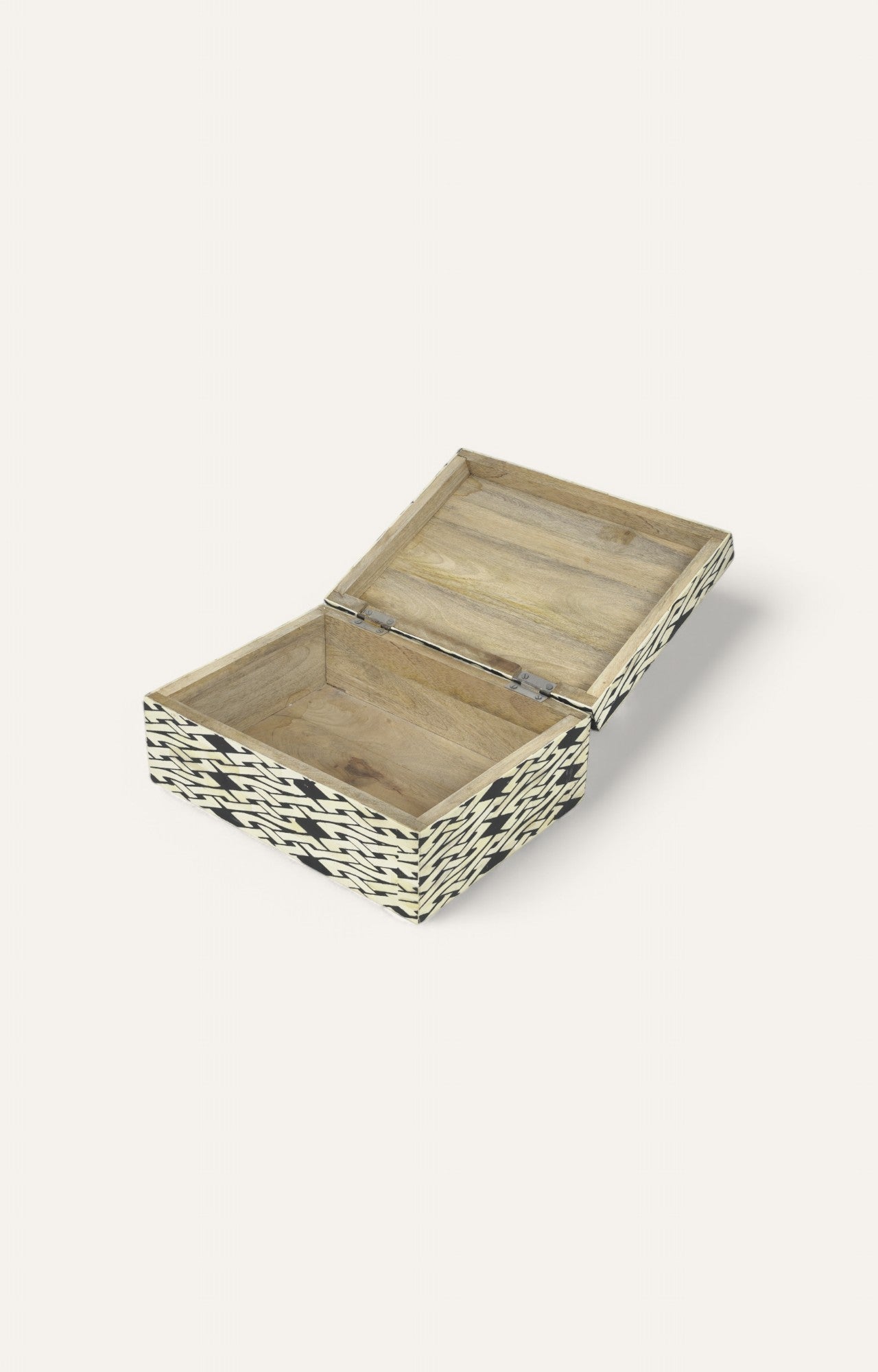 Ganesha Narrative Bone Inlay Box with Textured Panels