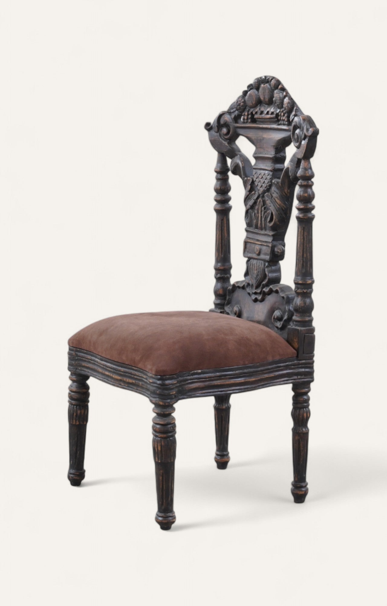 Vintage Wooden Hand-Carved Dining Chair