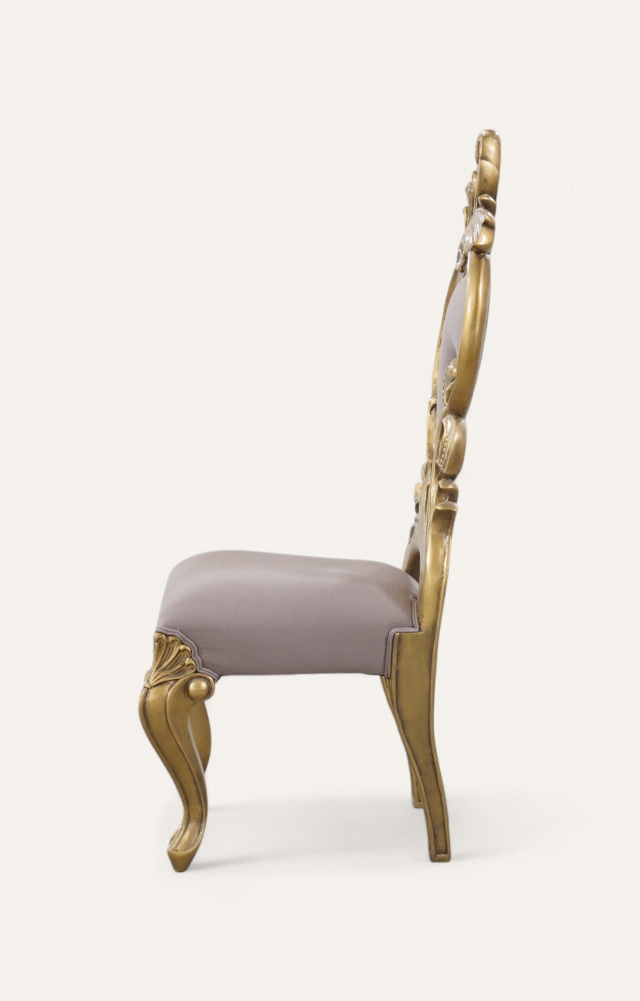 Gold Leaf Baroque Scroll Dining Chair