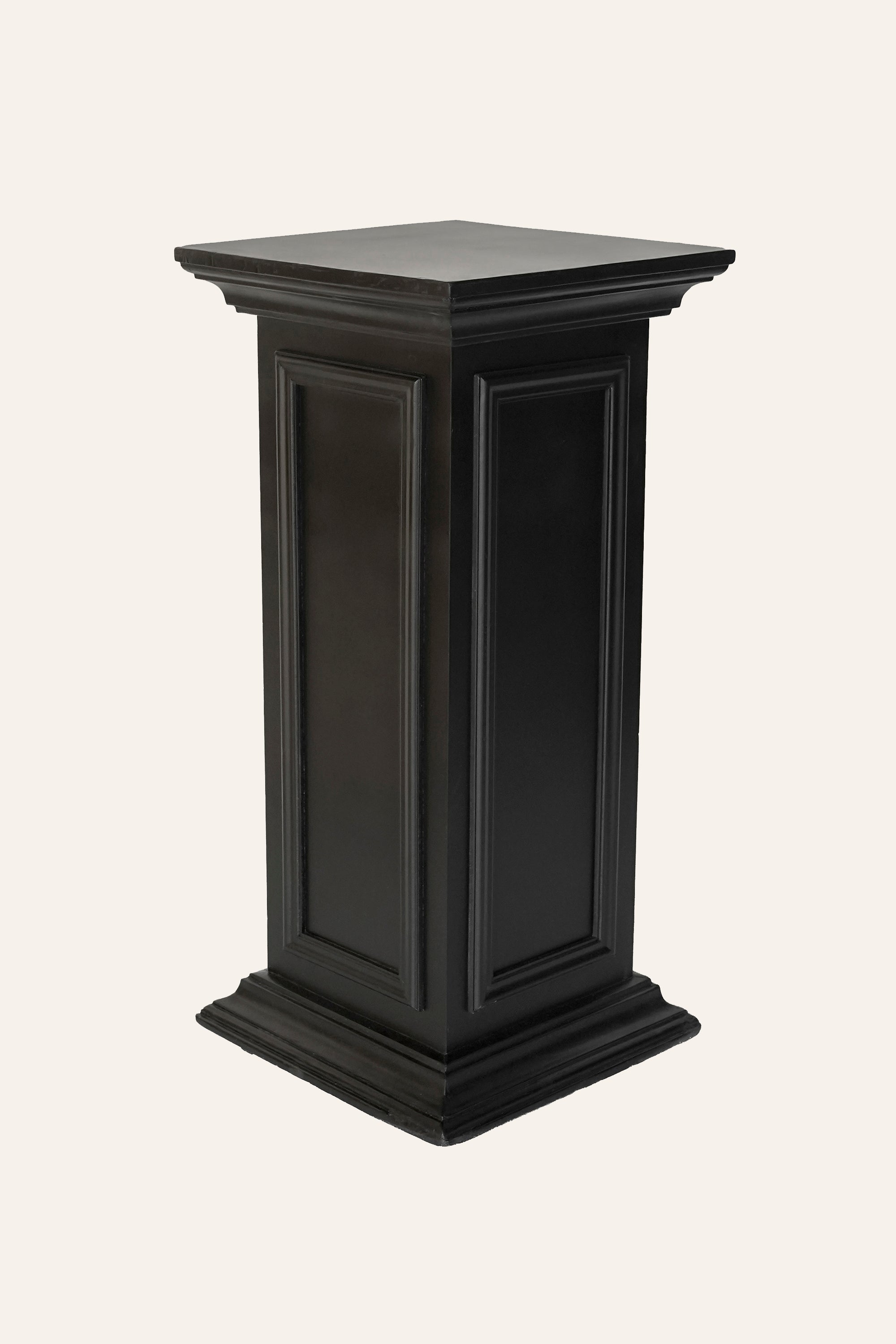 Black Architectural Display Plinth for Sculptures, Plants & Statement Decor