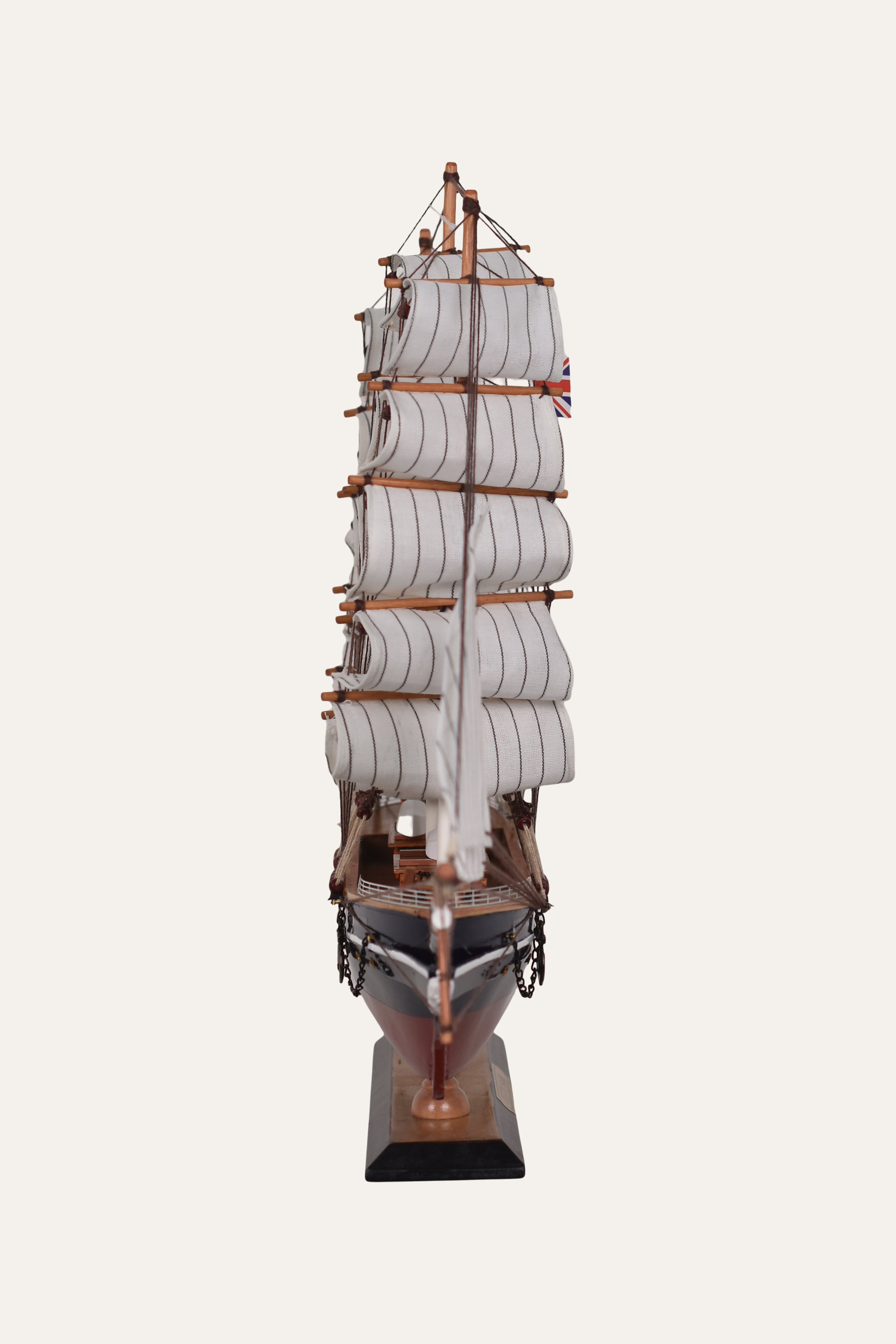 Handcrafted Pinewood Classic Sailing Ship Décor