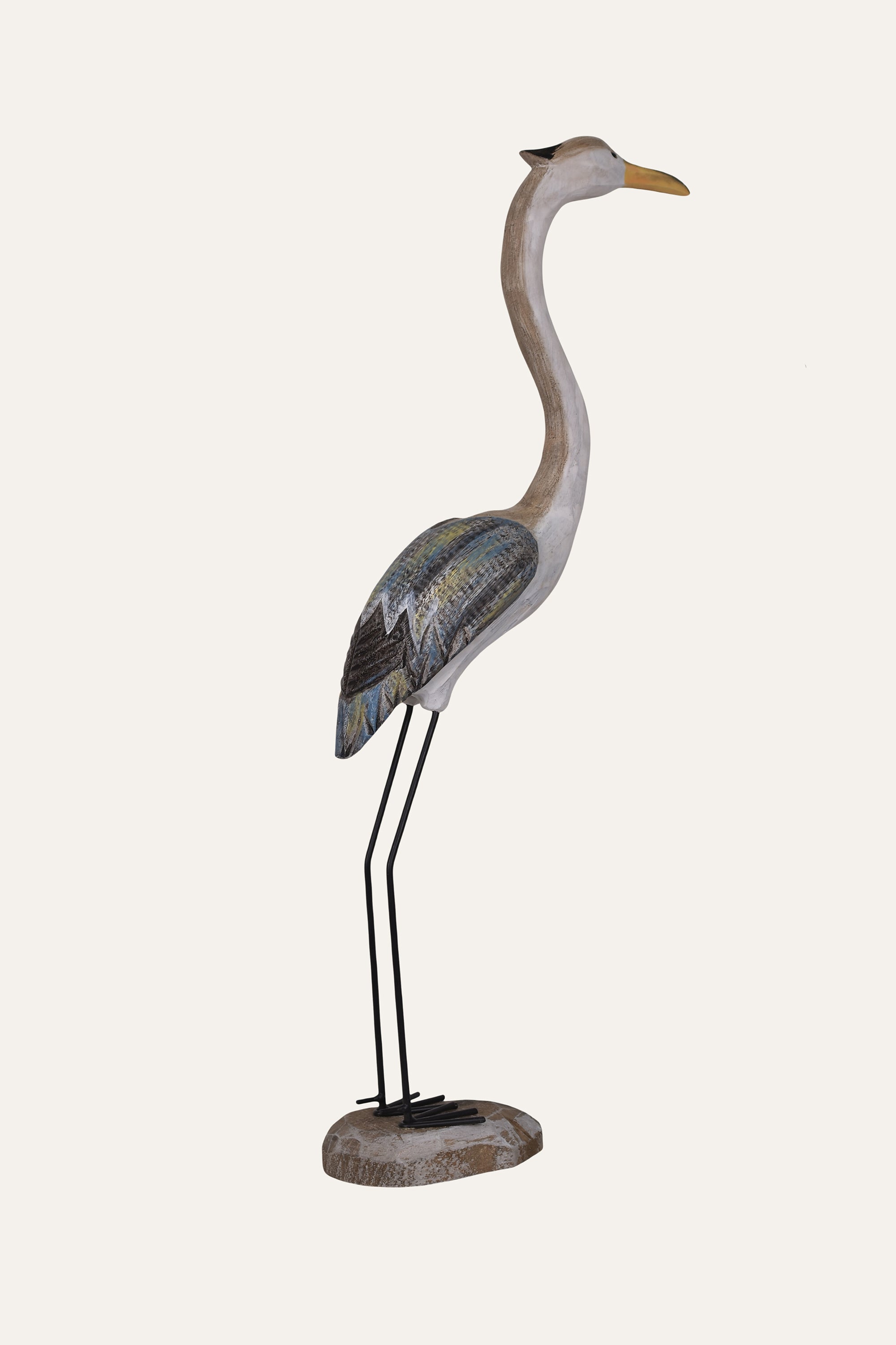 Handcrafted Paulownia Wood Standing Bird Sculpture - Big