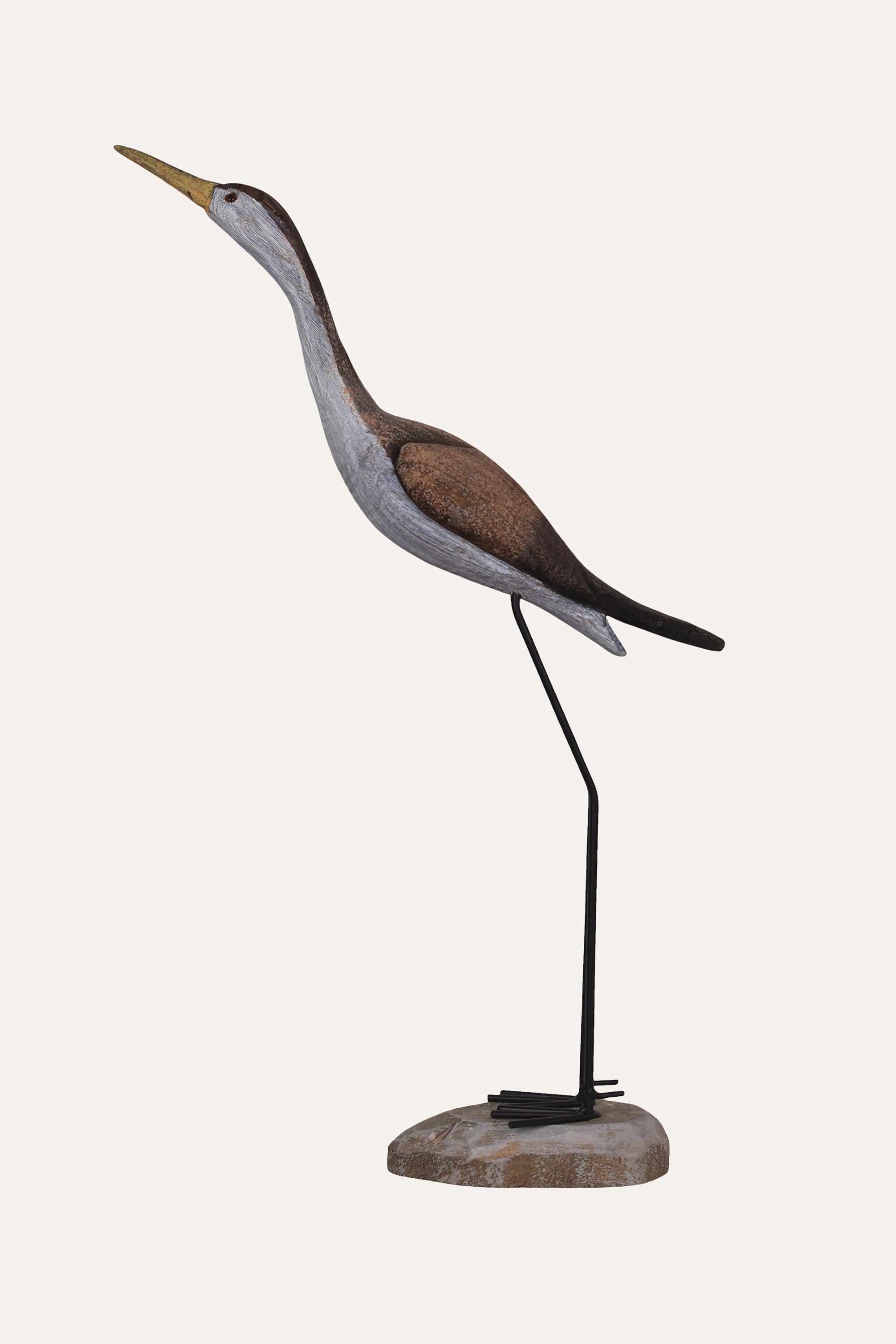 Handcrafted Paulownia Wood Standing Bird Sculpture - Big