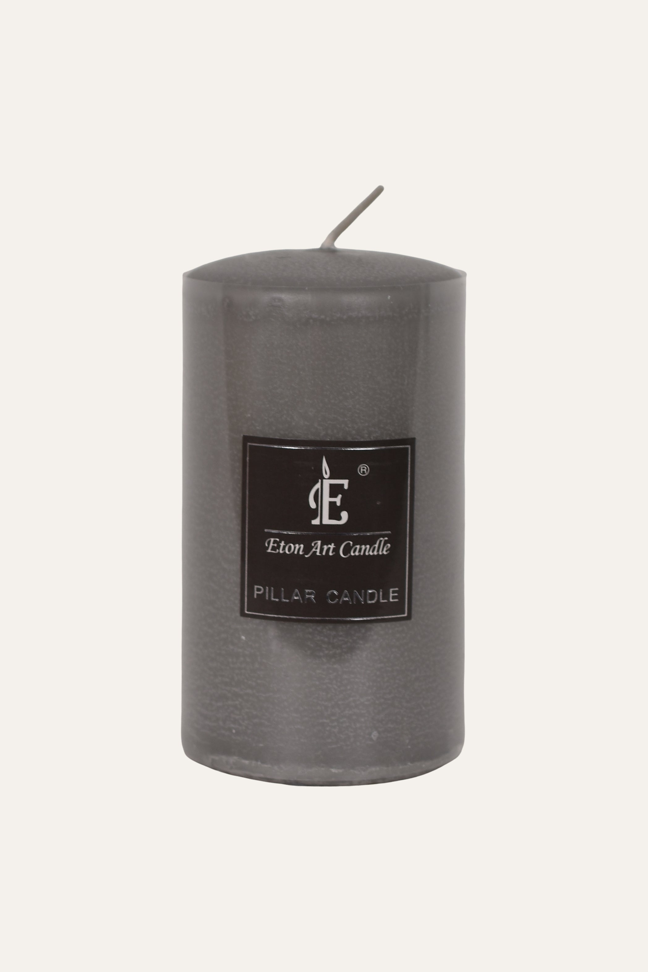 Grey Classic Pillar Candle