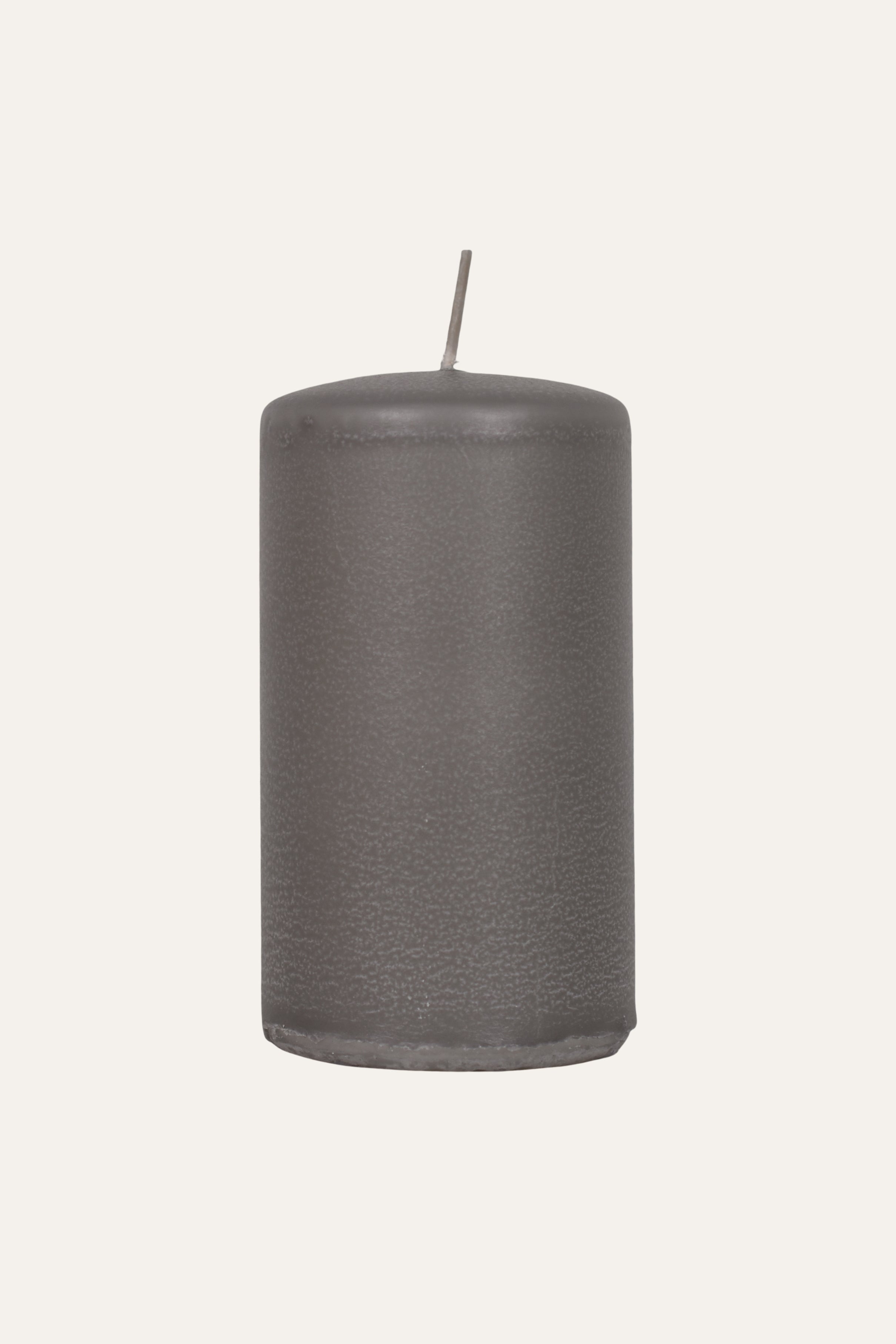 Grey Classic Pillar Candle