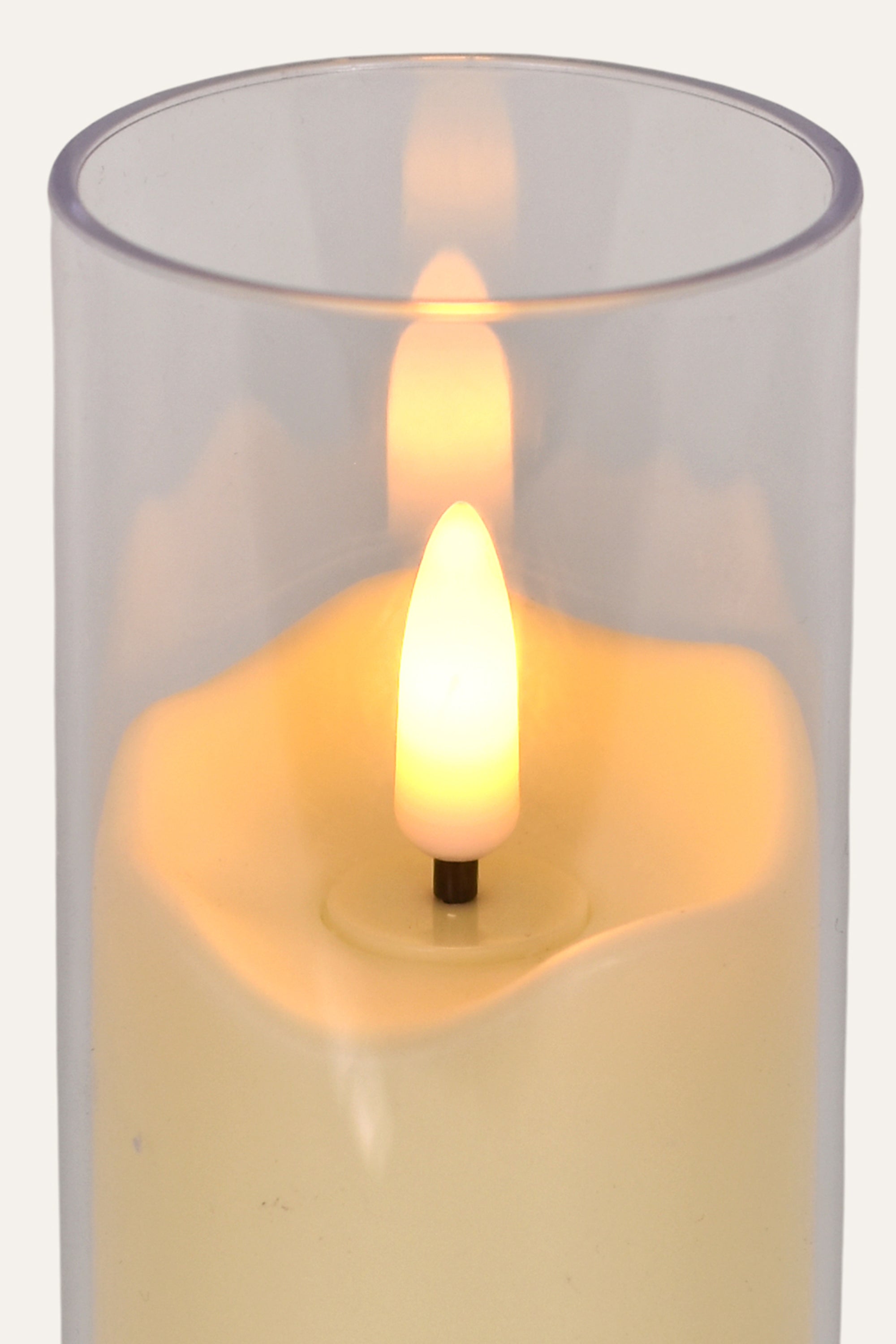 Warm White Electric Pillar Candle