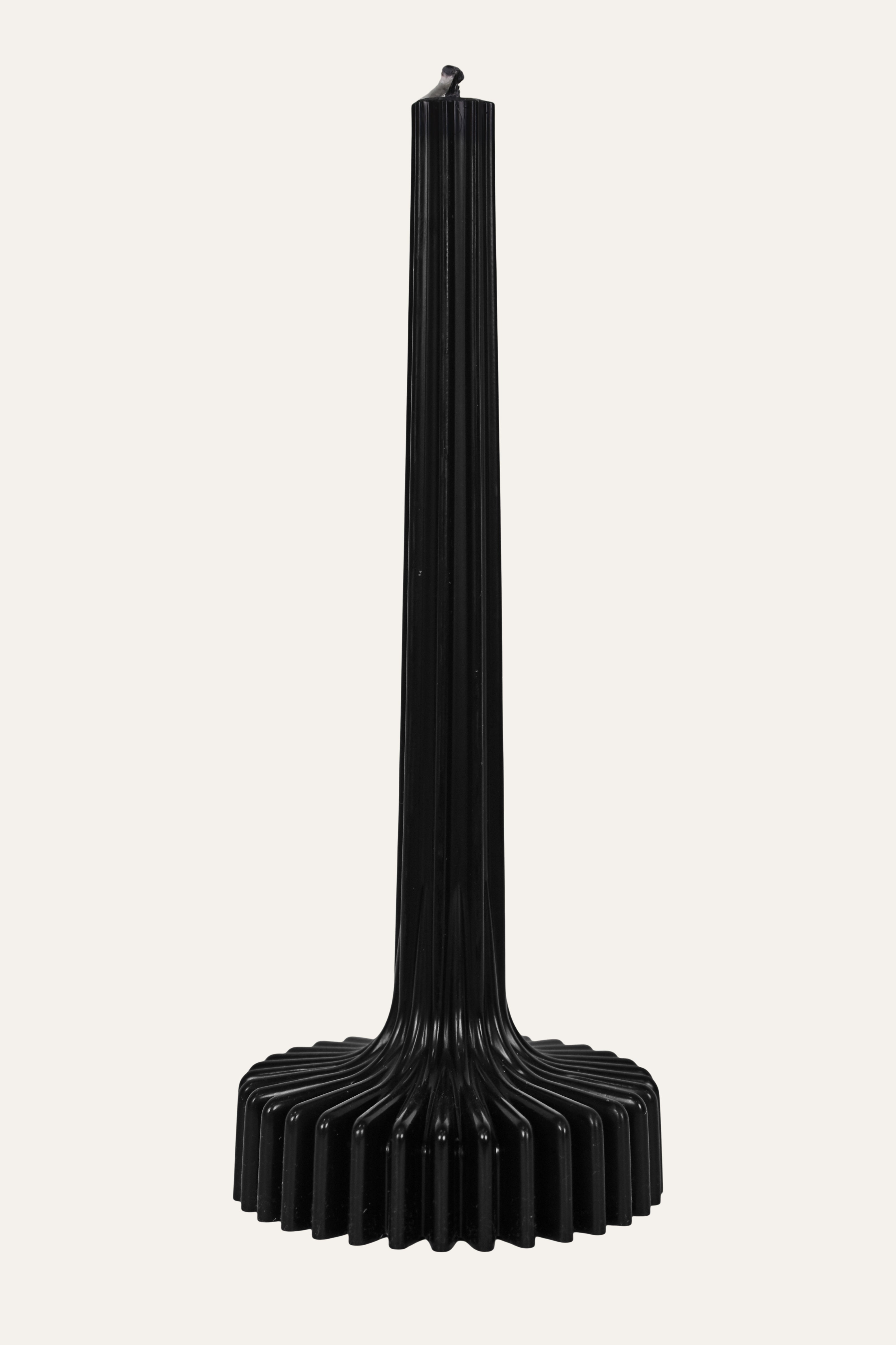 Black Artistic Sculptural Taper Candle