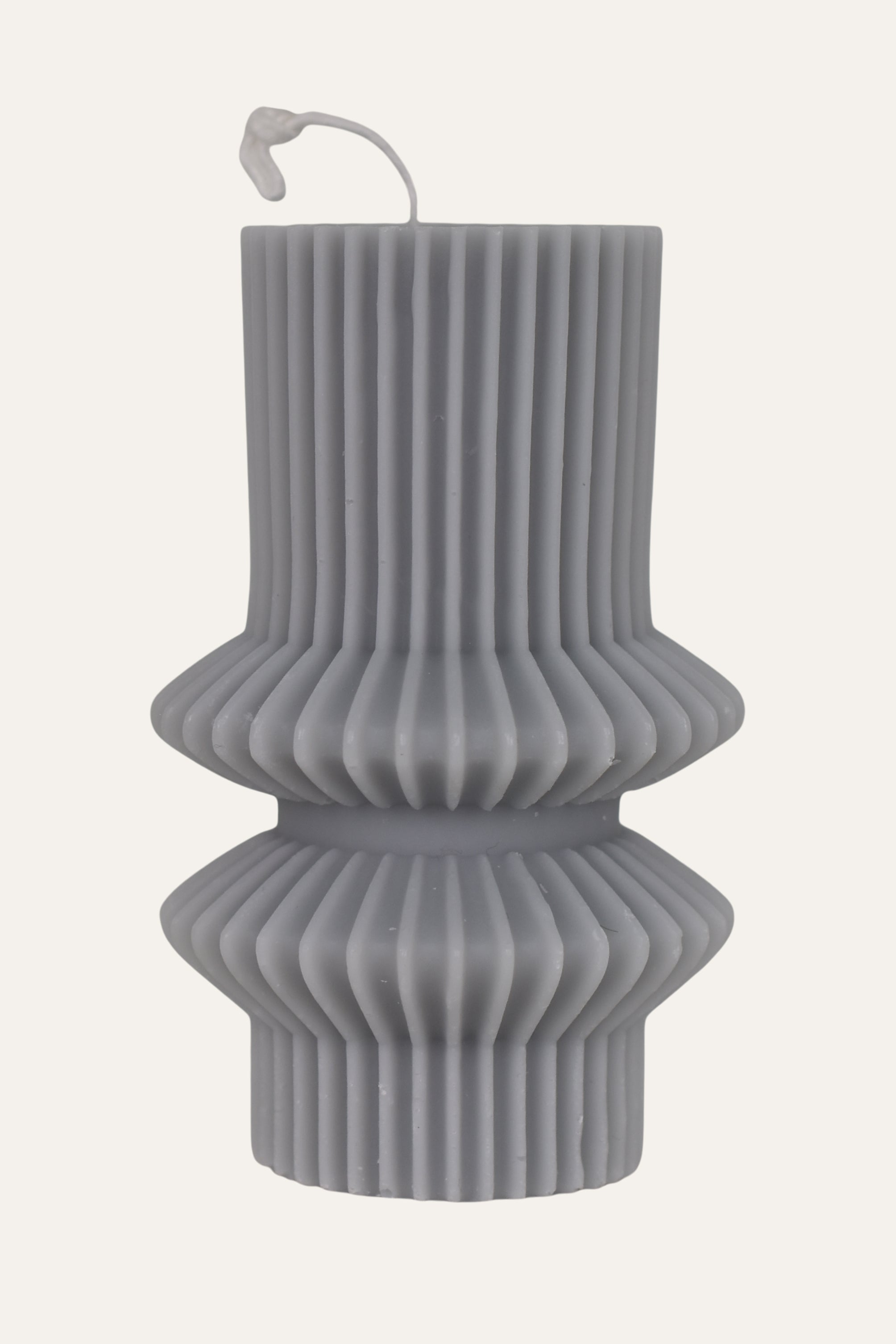 Unique Ash Grey Sculptural Decorative Candle