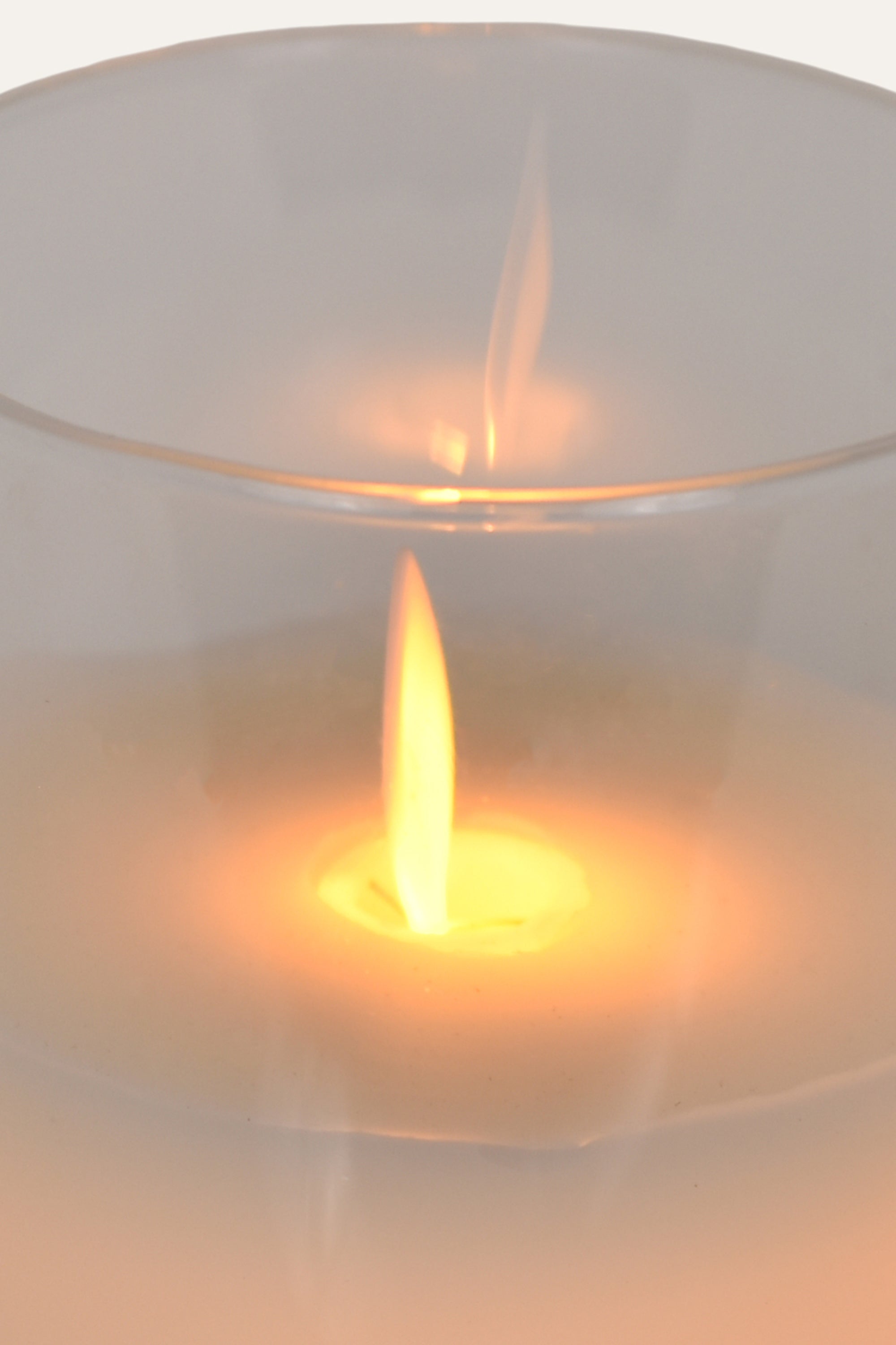 White Electric Candle in Glass