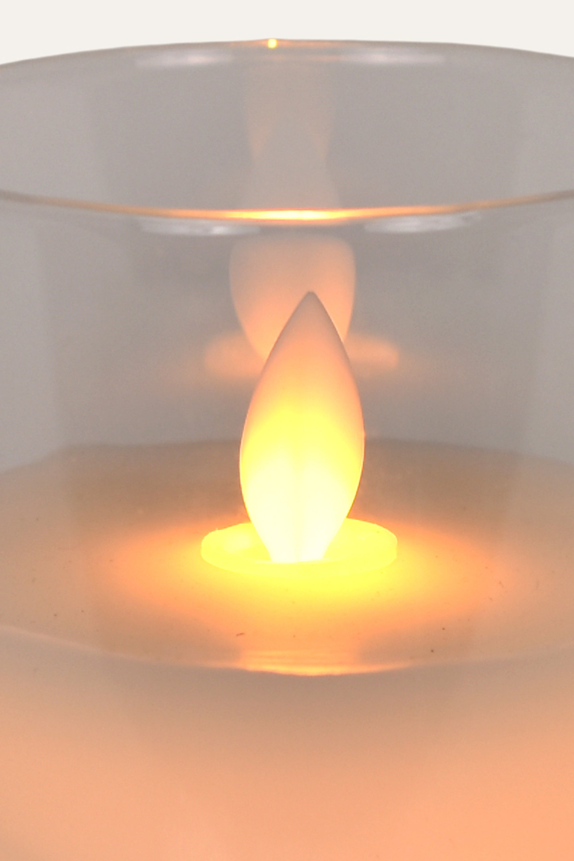 White Electric Candle in Glass