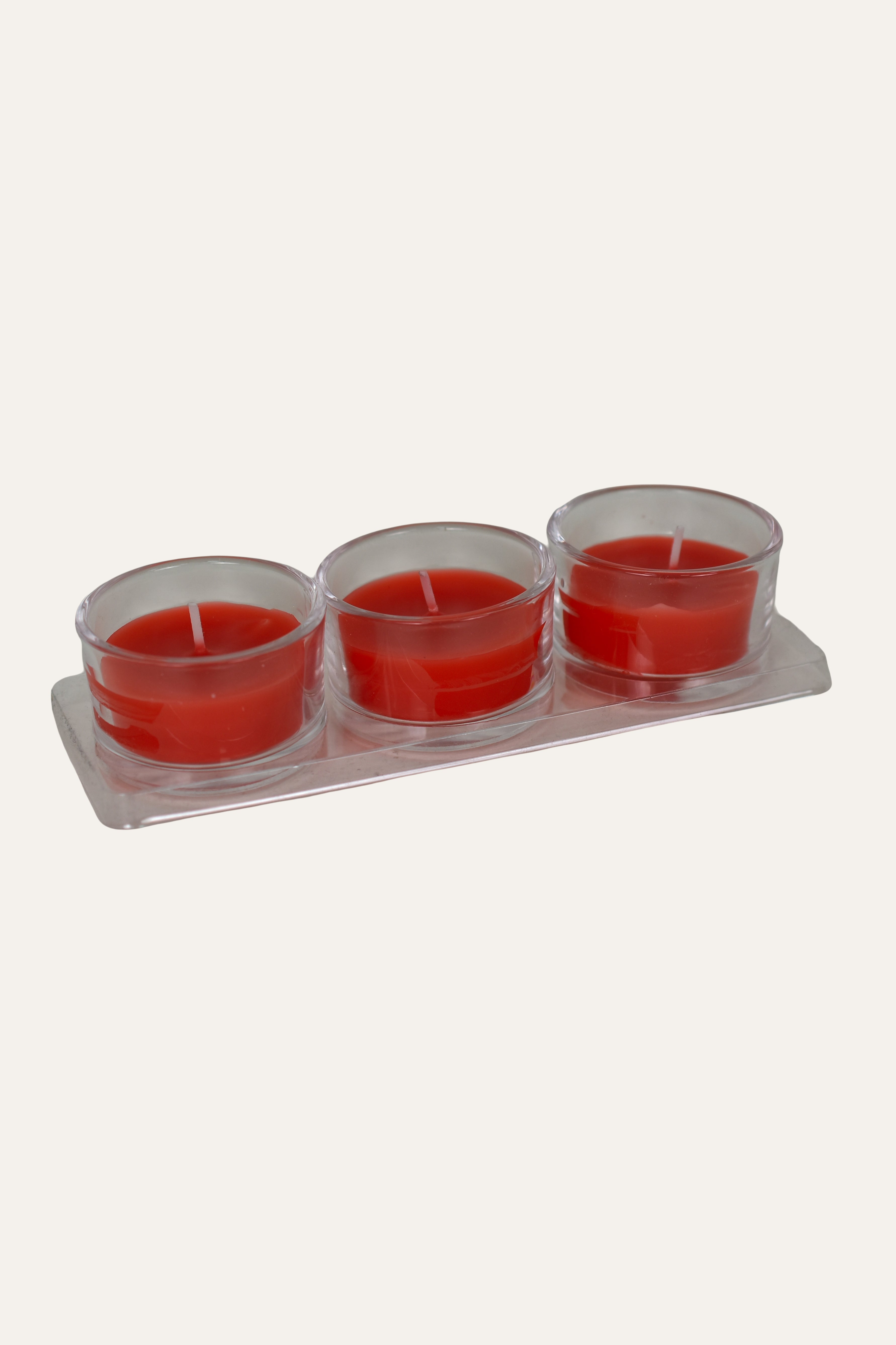 Strawberry Scented Red Candle in Cup Paraffin Wax Decorative Candle - Red