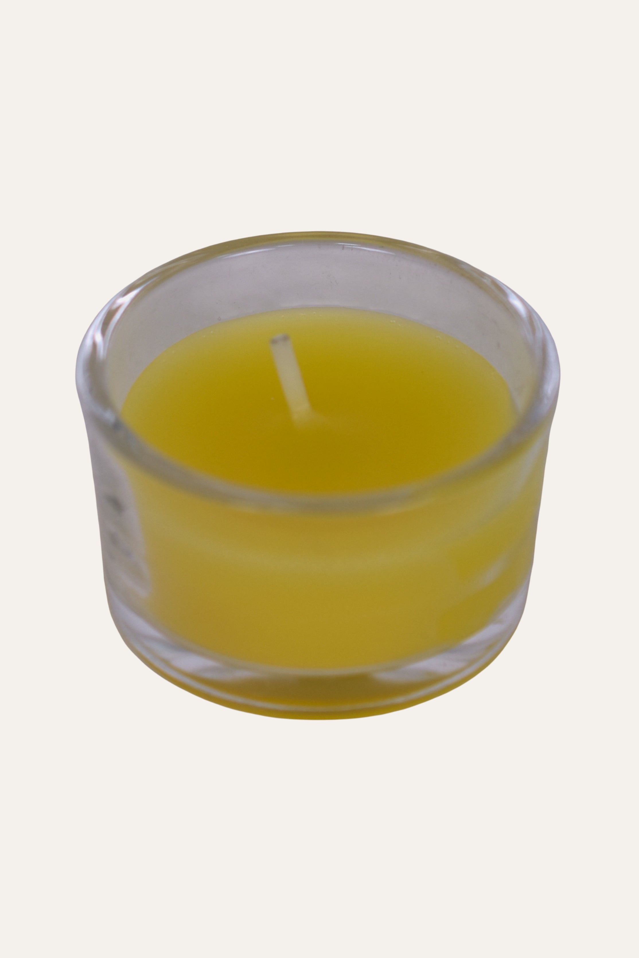 Orange Scented Yellow Candle in Cup Paraffin Wax Decorative Candle - Yellow
