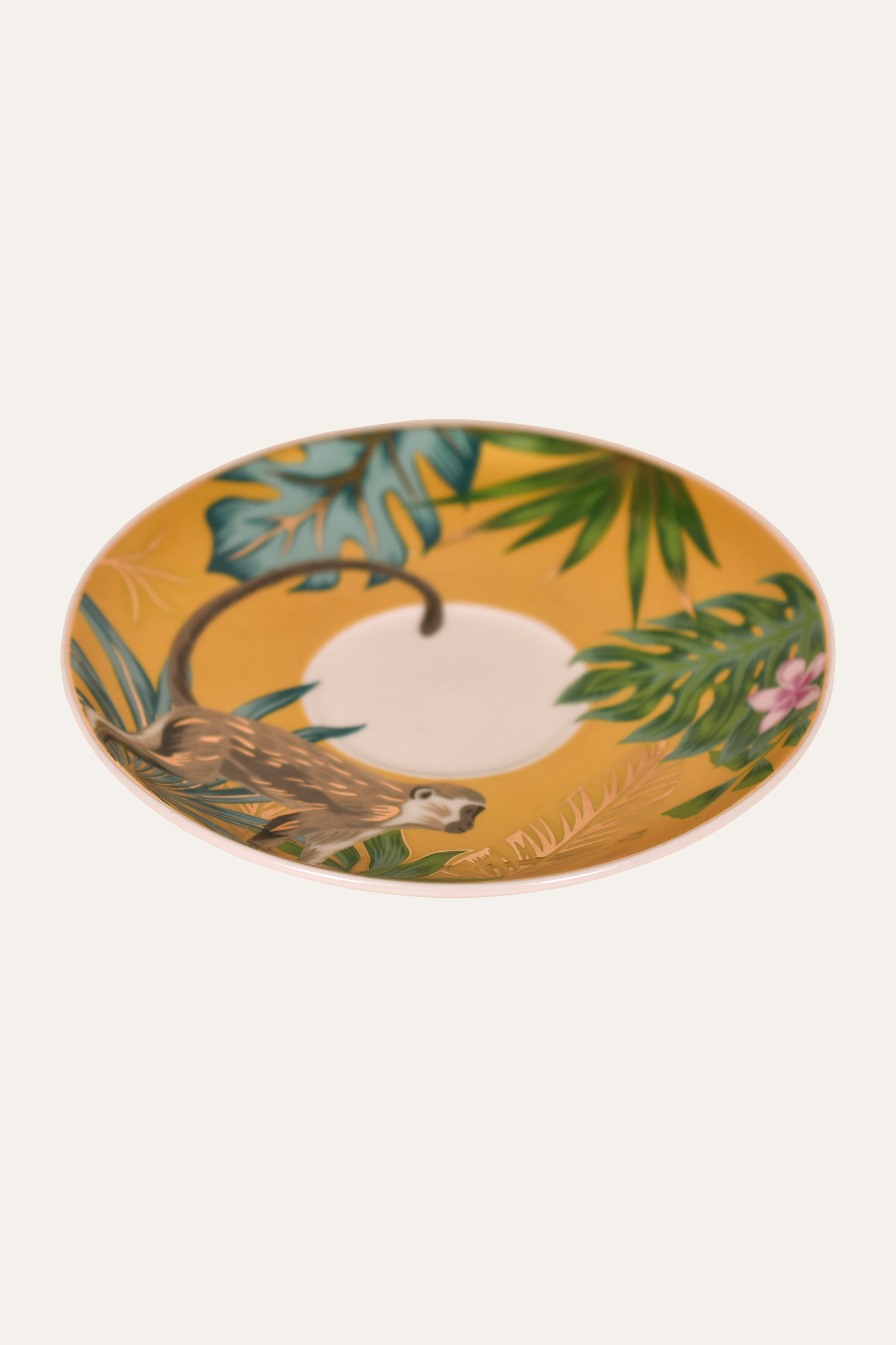 Floral Hand-Painted Porcelain Cup & Saucer Set with Gold Tones – Elegant Artisan Tea Cup