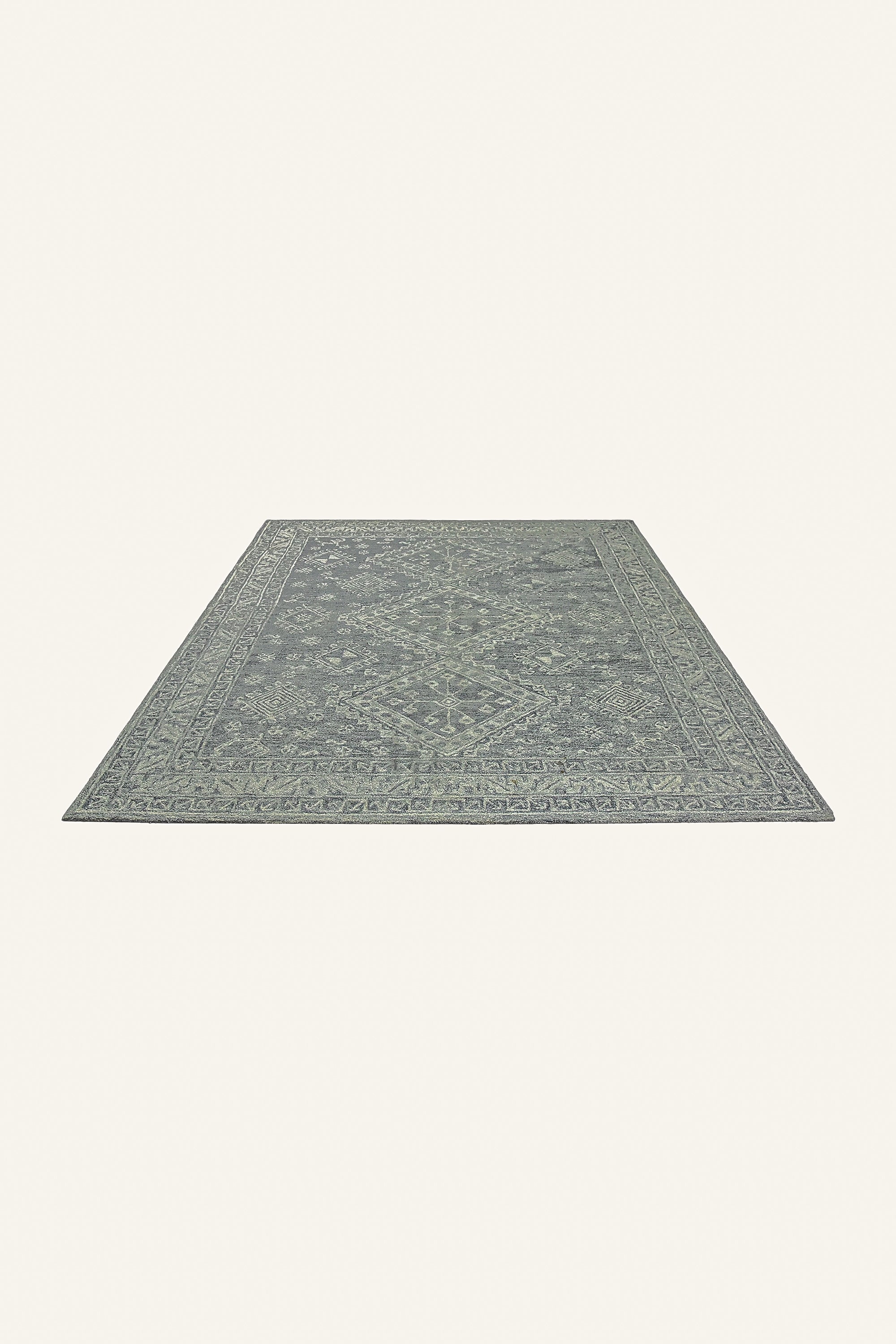8x10 Ft. Vintage Grey Hand tufted Wool Area Rug for Living Room