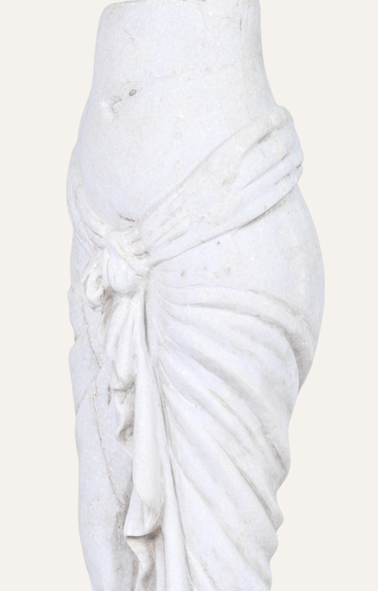 Fragment of Draped Femininity in Marble