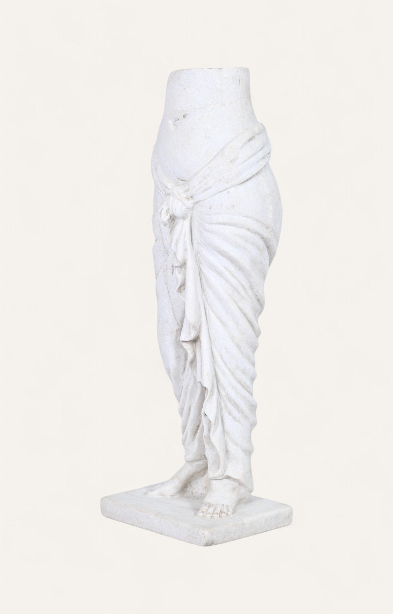 Fragment of Draped Femininity in Marble