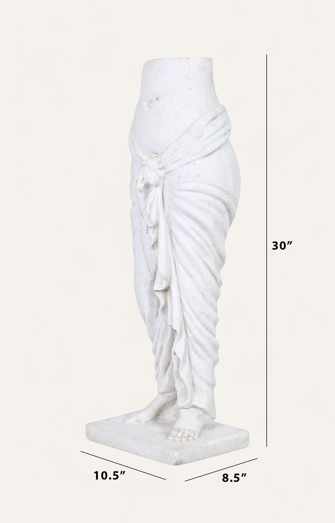 Fragment of Draped Femininity in Marble