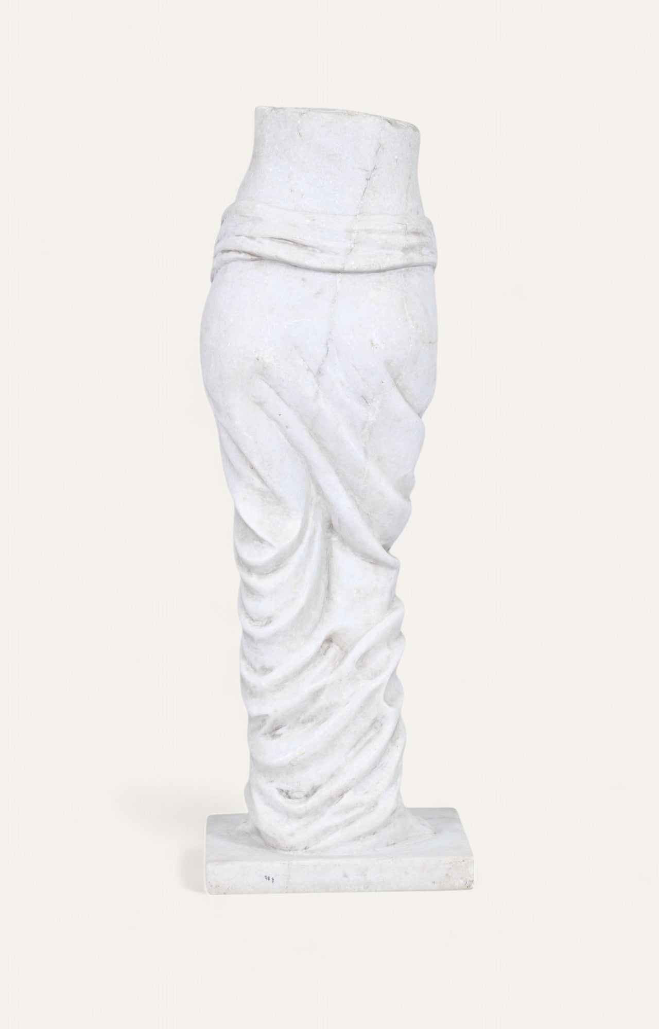 Fragment of Draped Femininity in Marble
