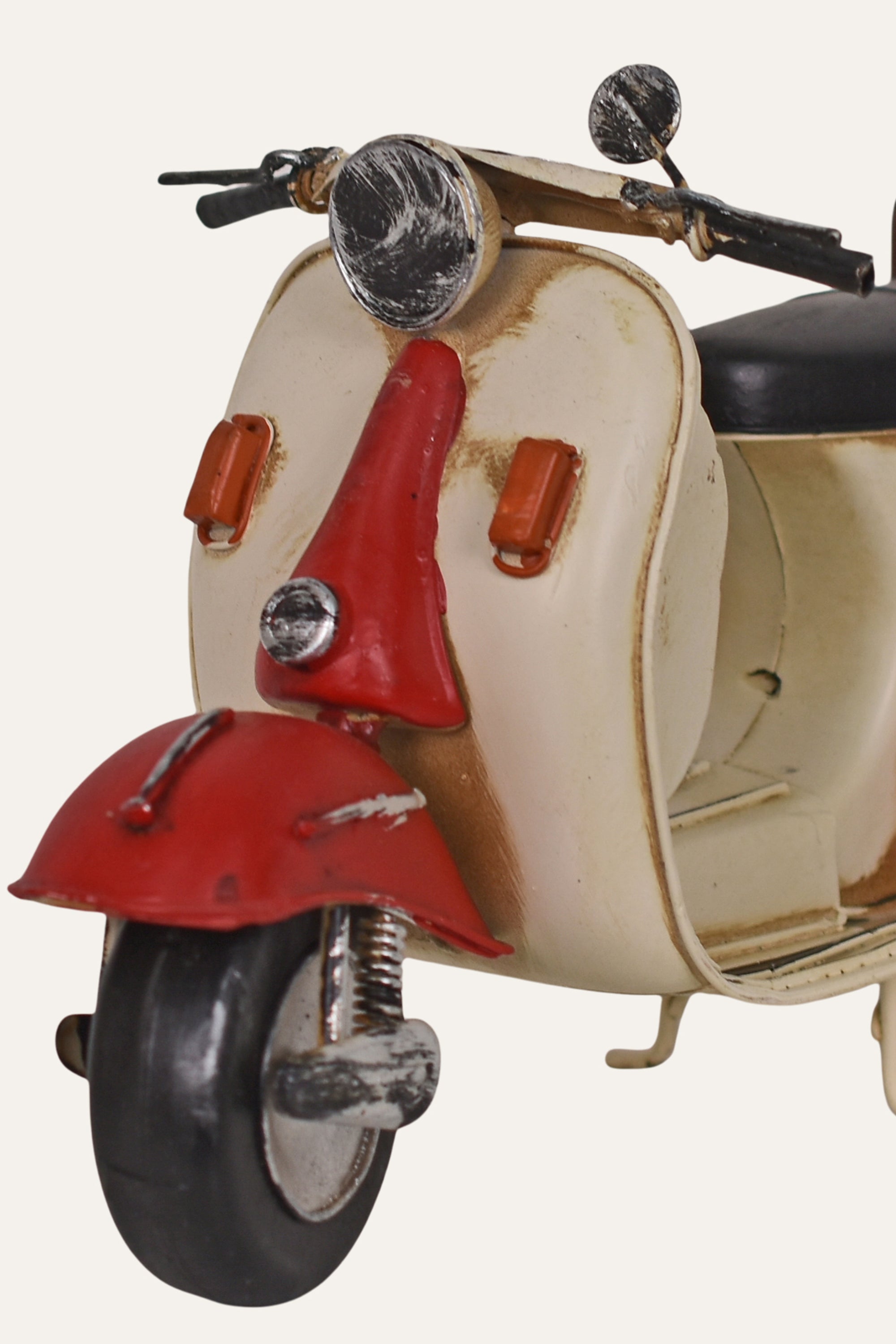 Vintage Red Vespa Metal Decor