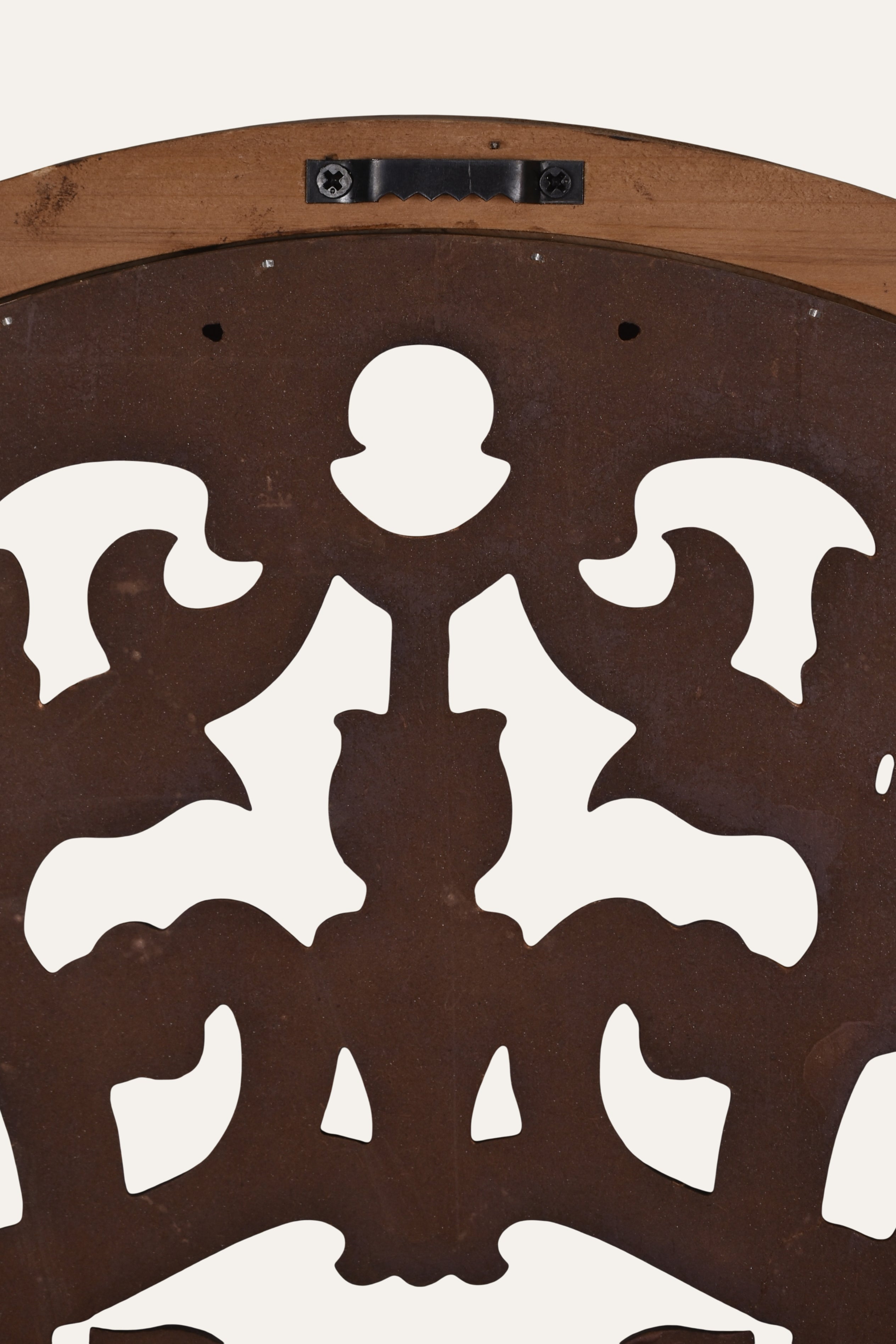 Handcrafted Floral Arch Iron Carved Wall Panel