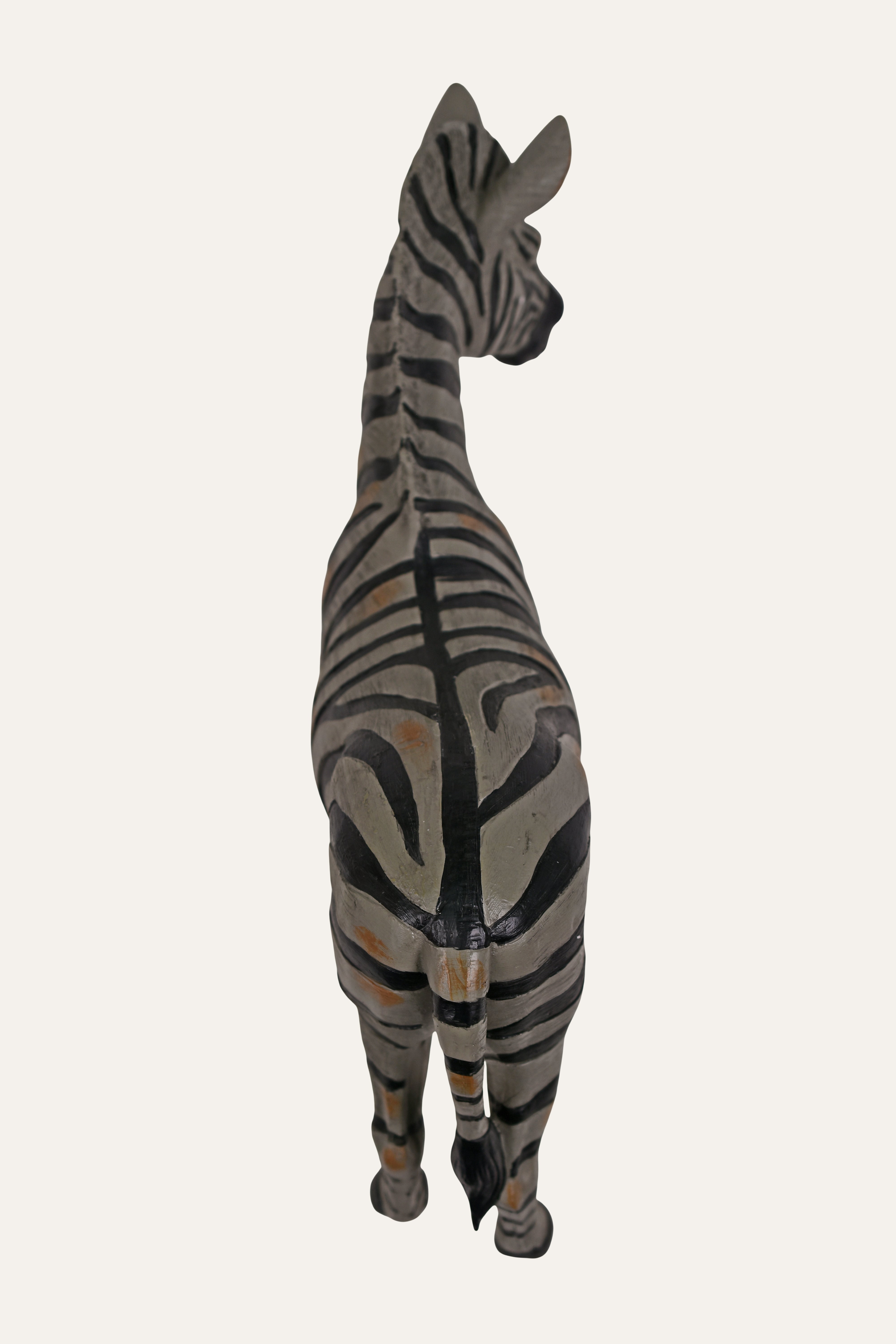 Modern Hand-Painted Resin Zebra Sculpture Set - Big