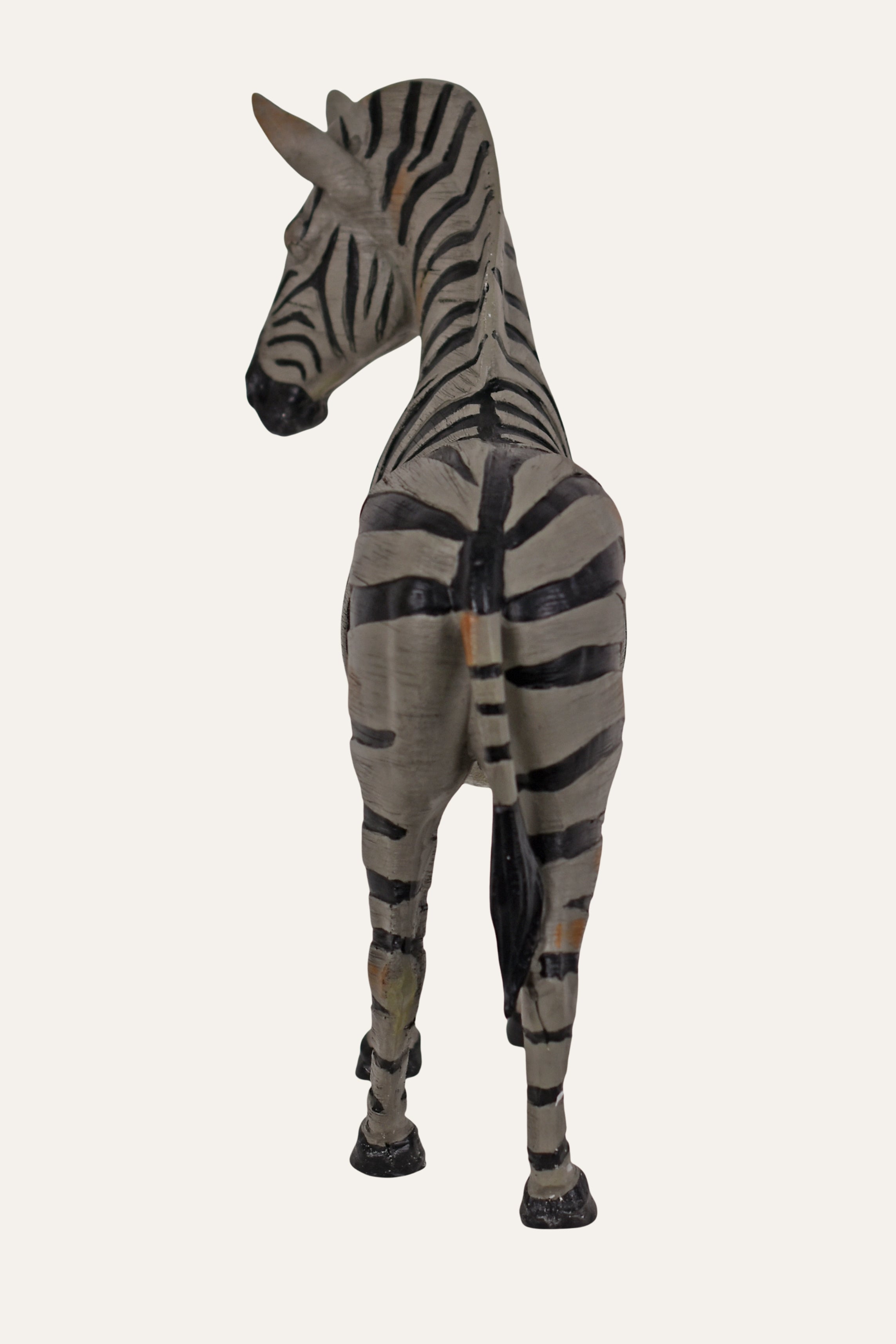 Modern Hand-Painted Resin Zebra Sculpture Set - Small