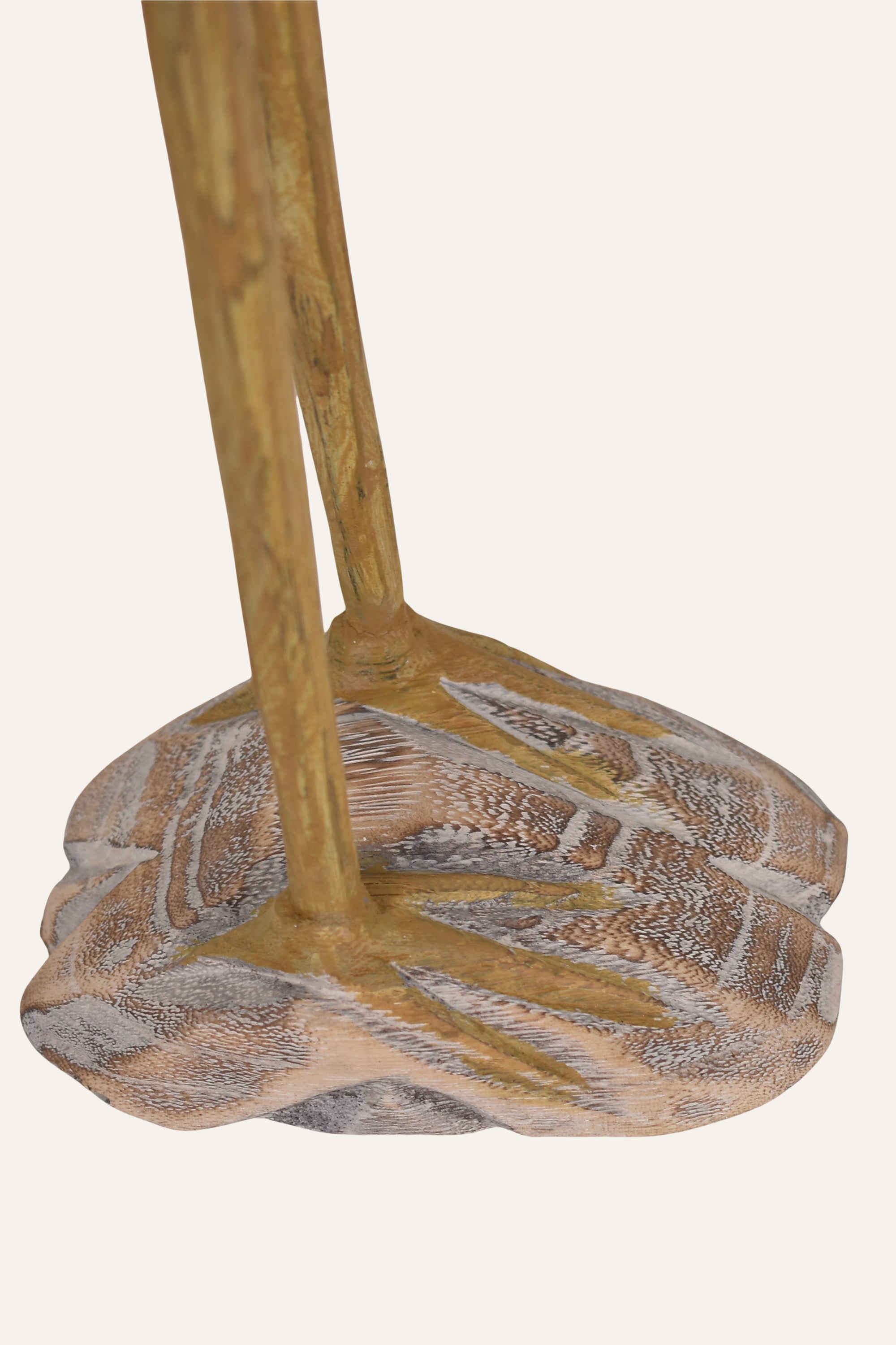 Handcrafted Paulownia Wood Tall Standing Bird Sculpture - Big