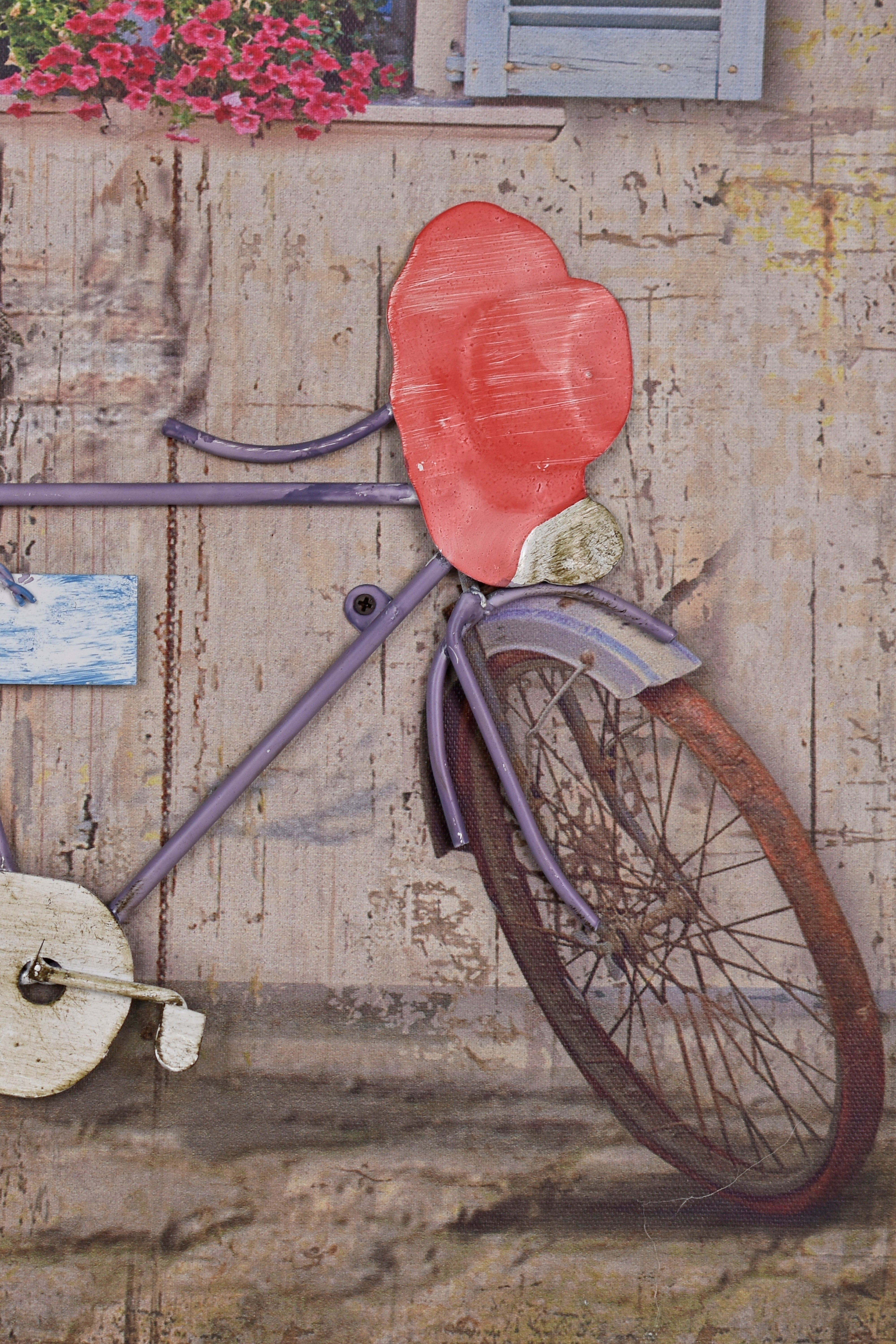 Rustic Bicycle Window Canvas Wall Art