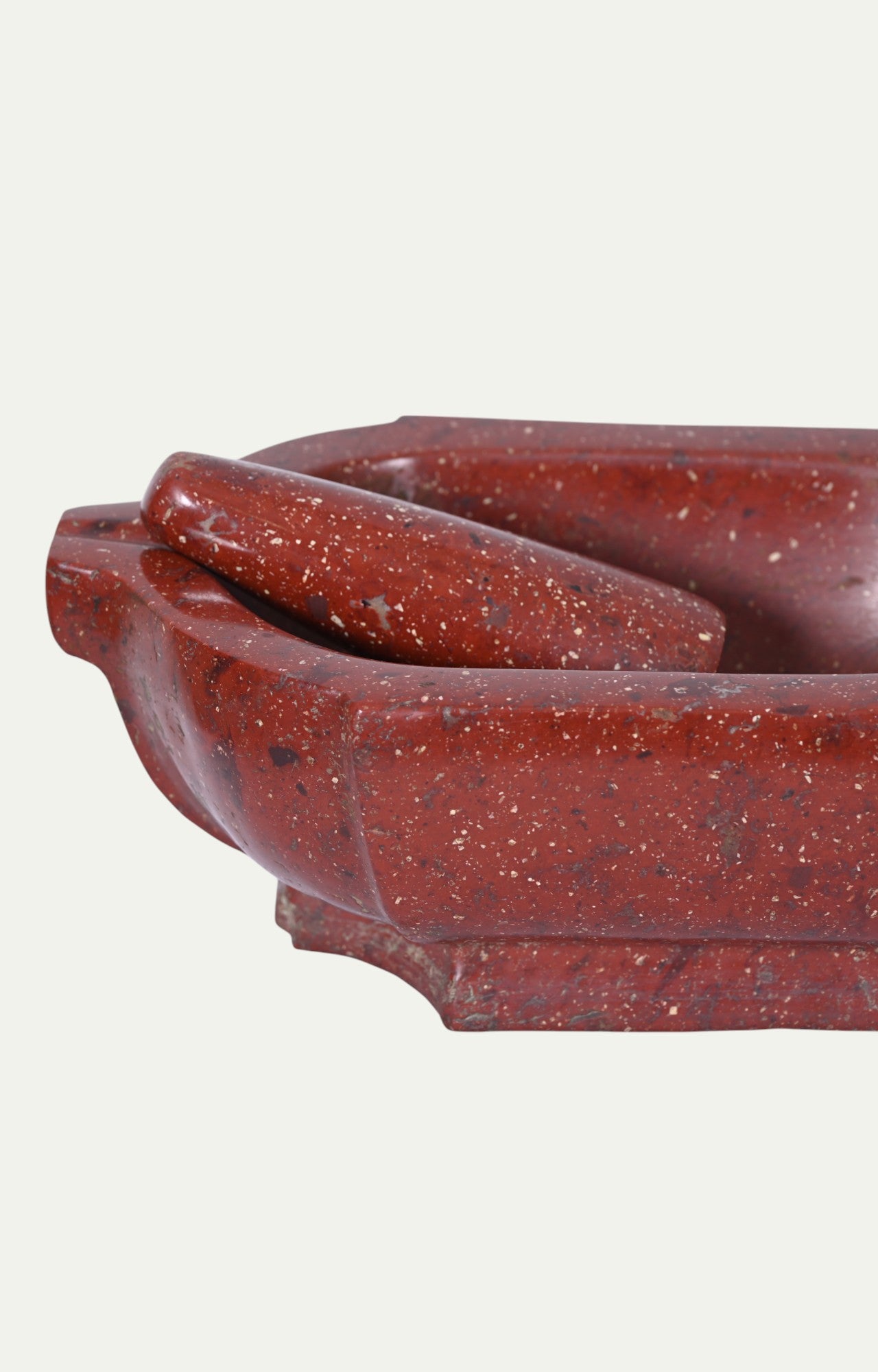Red Jasper Stone Mortar