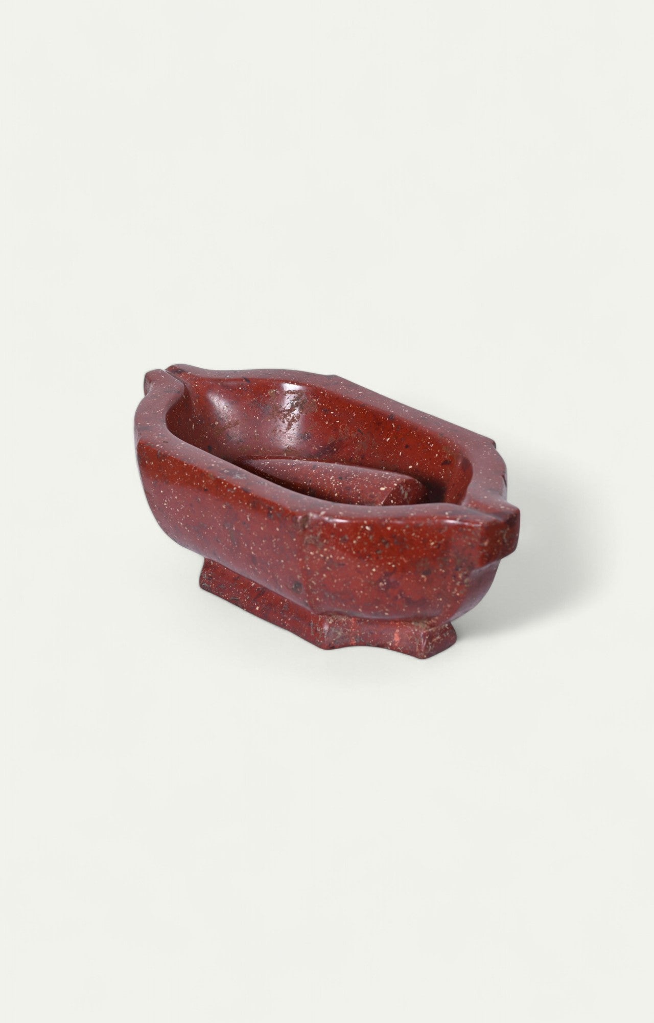 Red Jasper Stone Mortar