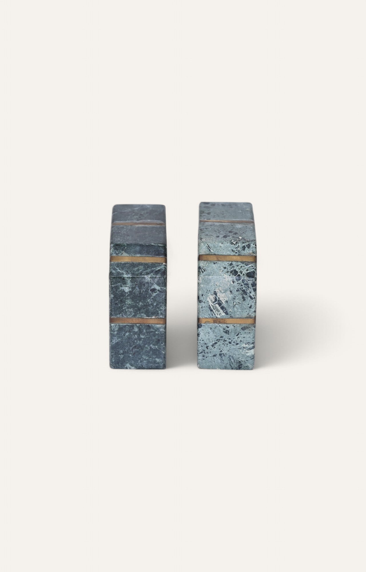 Brass inlaid Book ends Set of 2