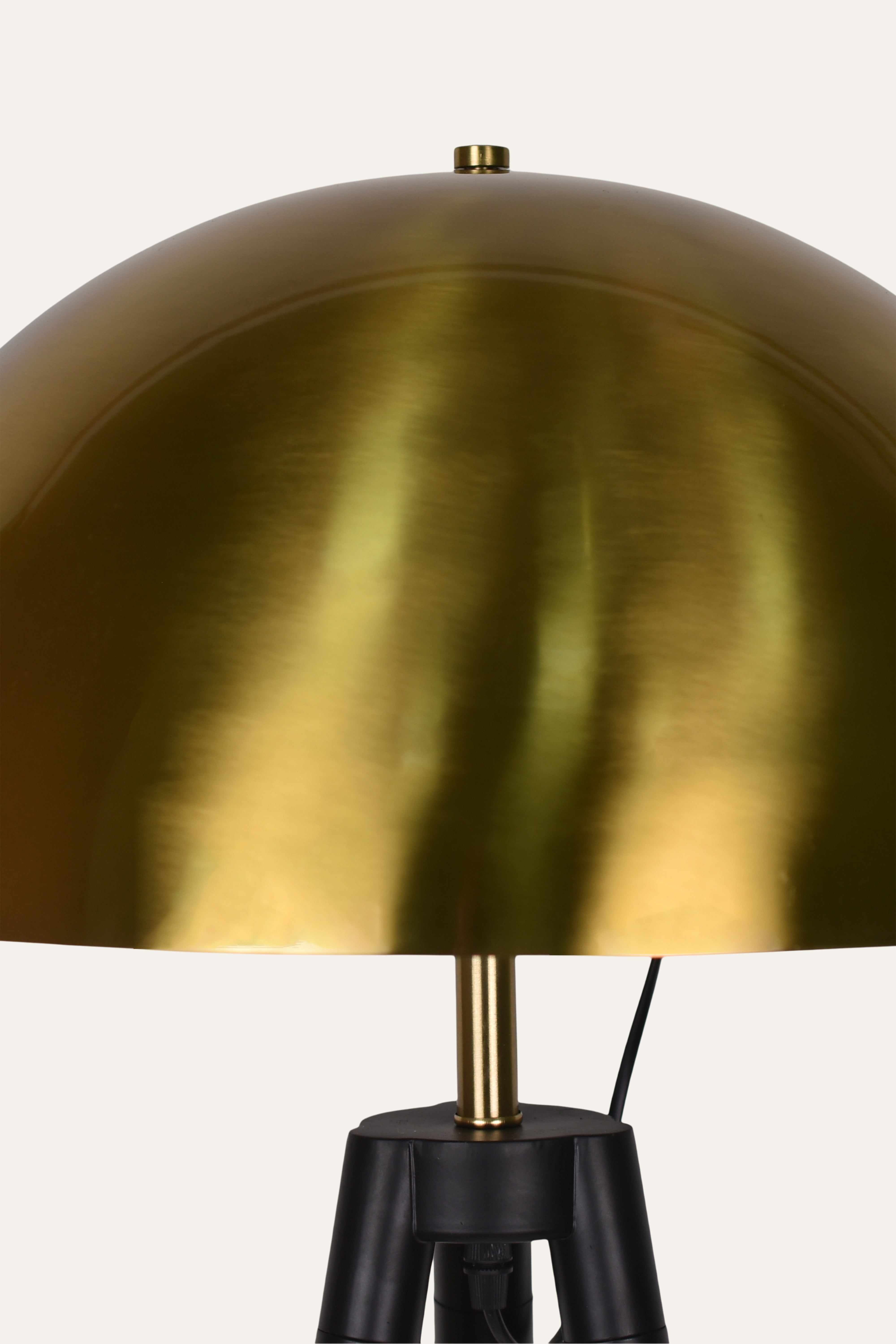 Luxury Brass Finish Dome Tripod Floor Lamp
