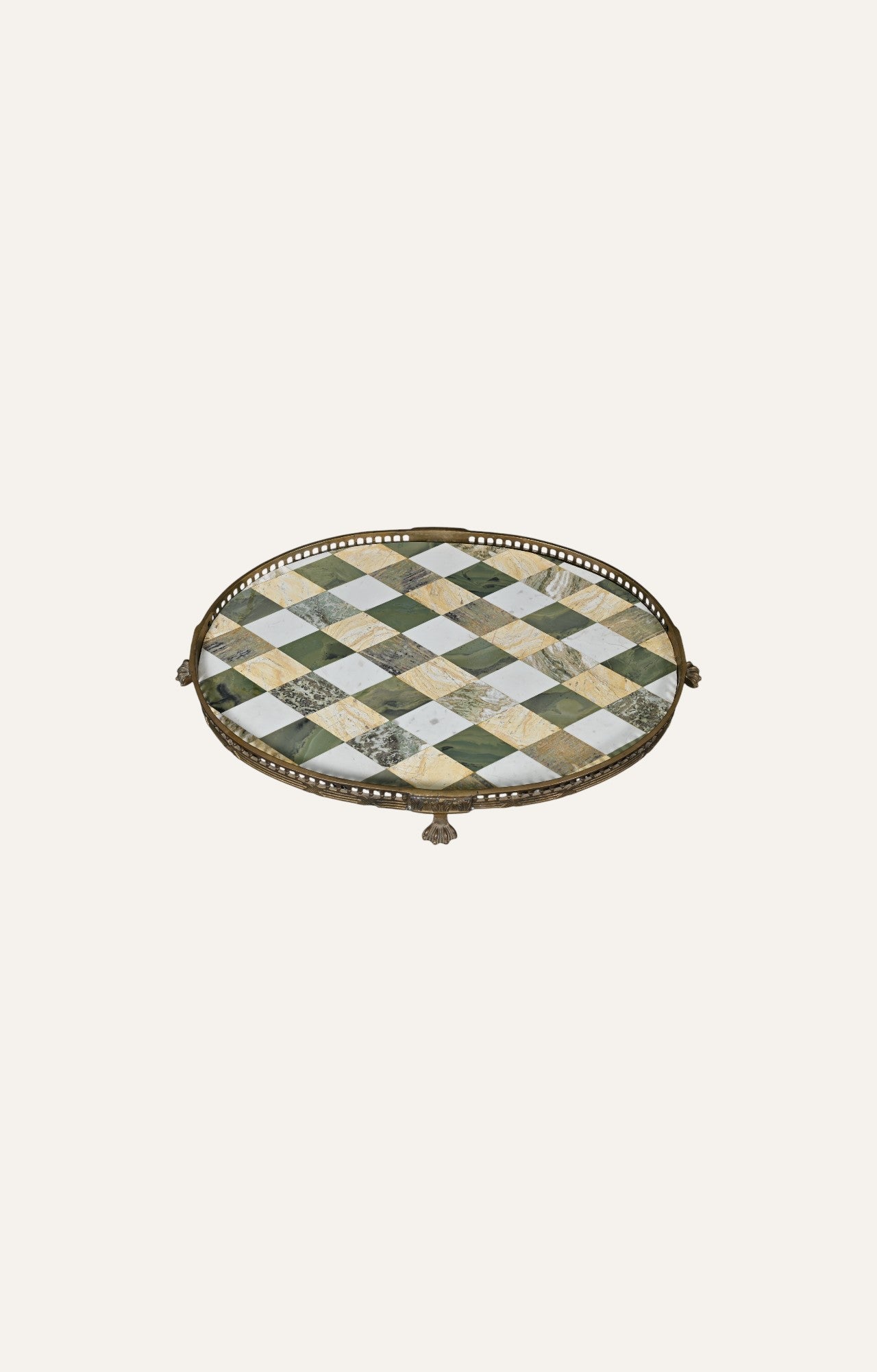 Brass & Marble Inlay Tray