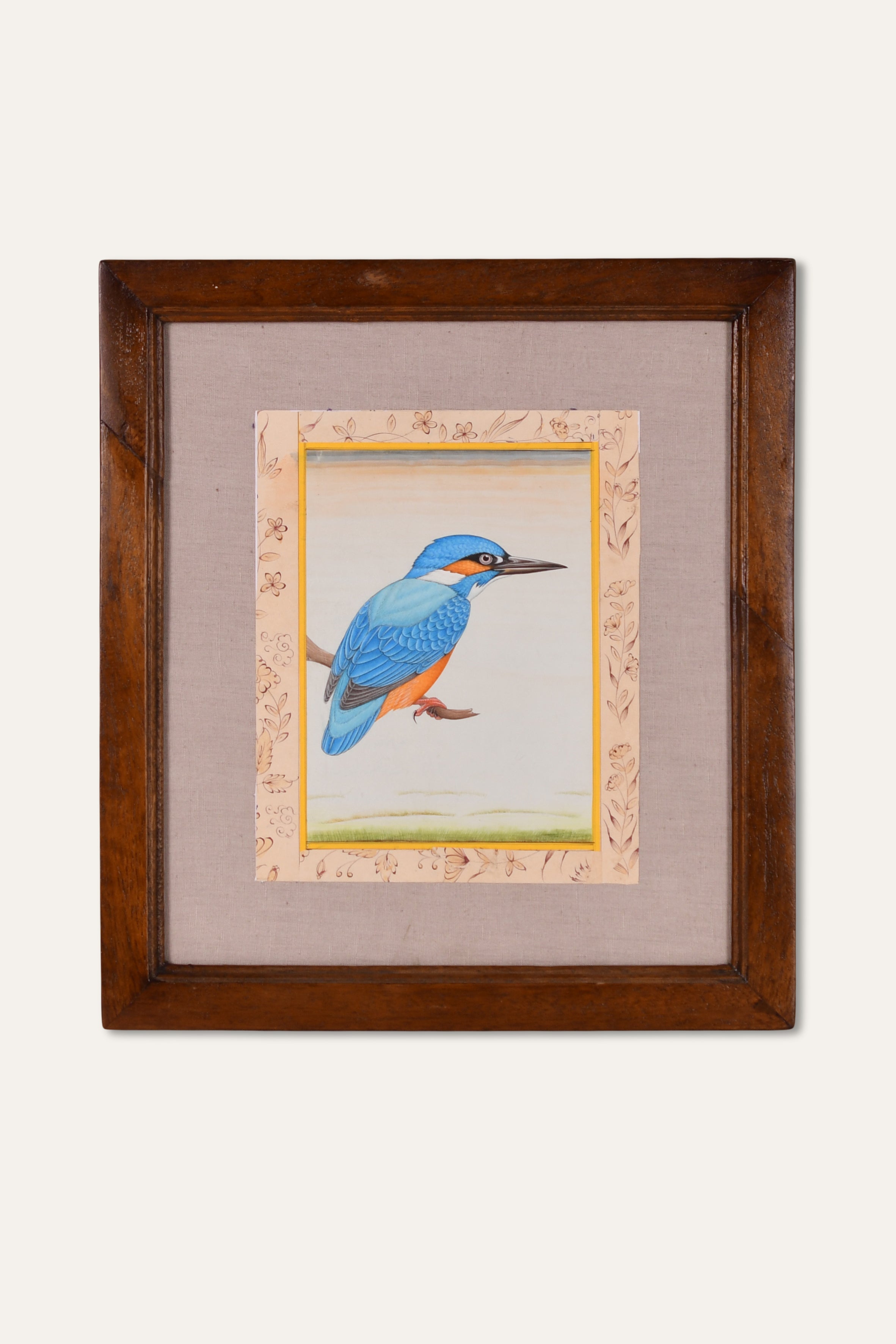 Handmade Kingfisher Bird Art Watercolor Painting