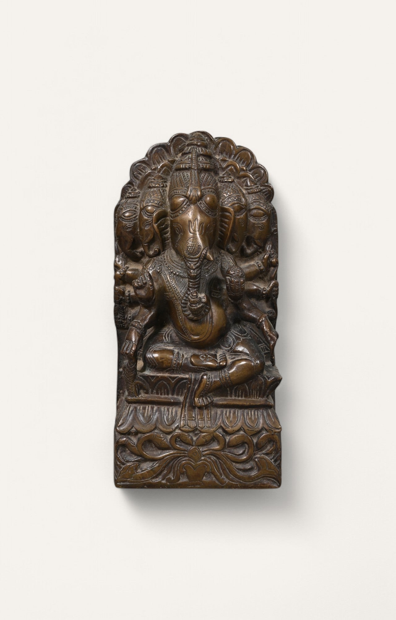 Five Headed Lord Ganesha Brass Statue