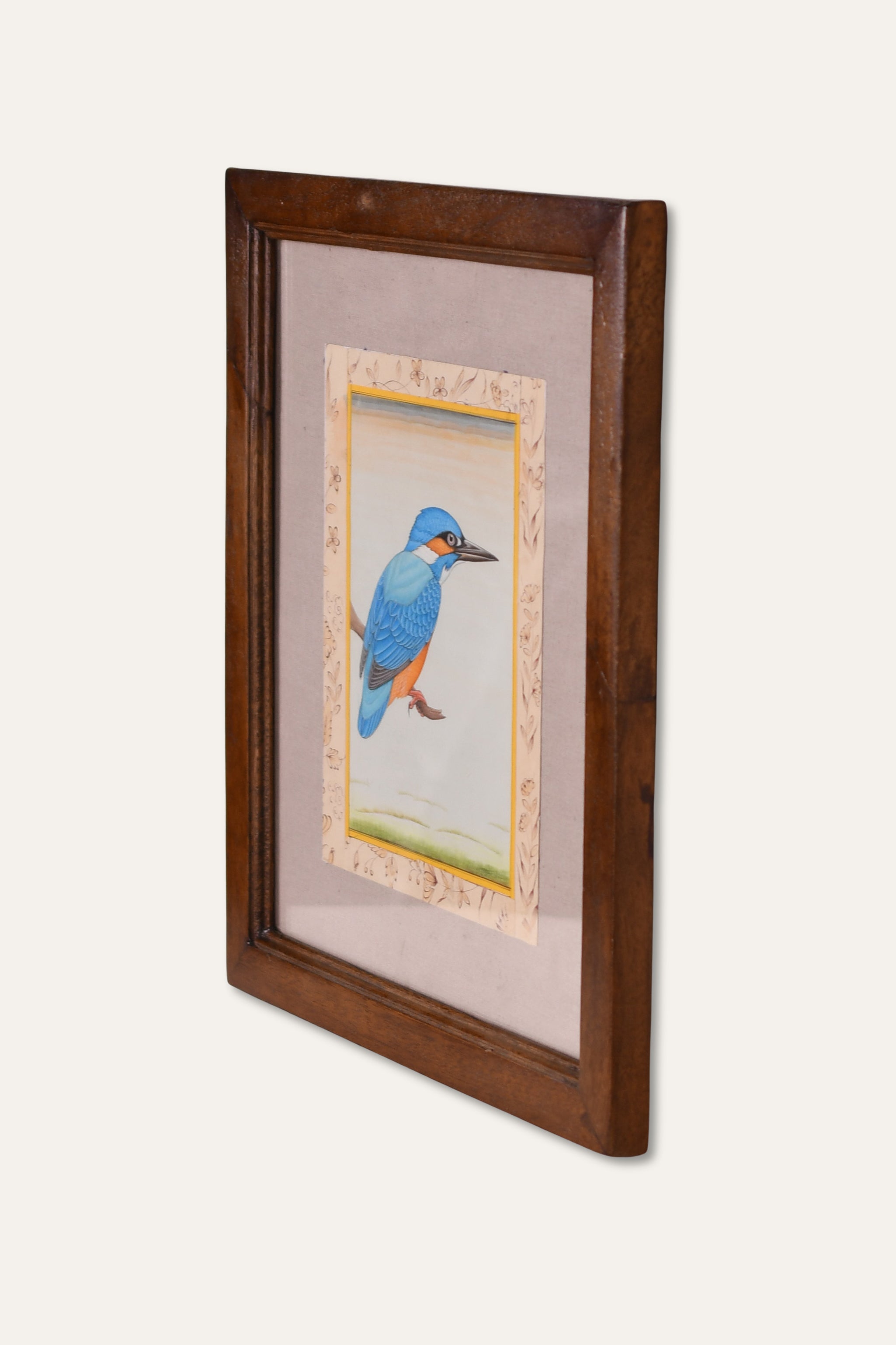 Handmade Kingfisher Bird Art Watercolor Painting