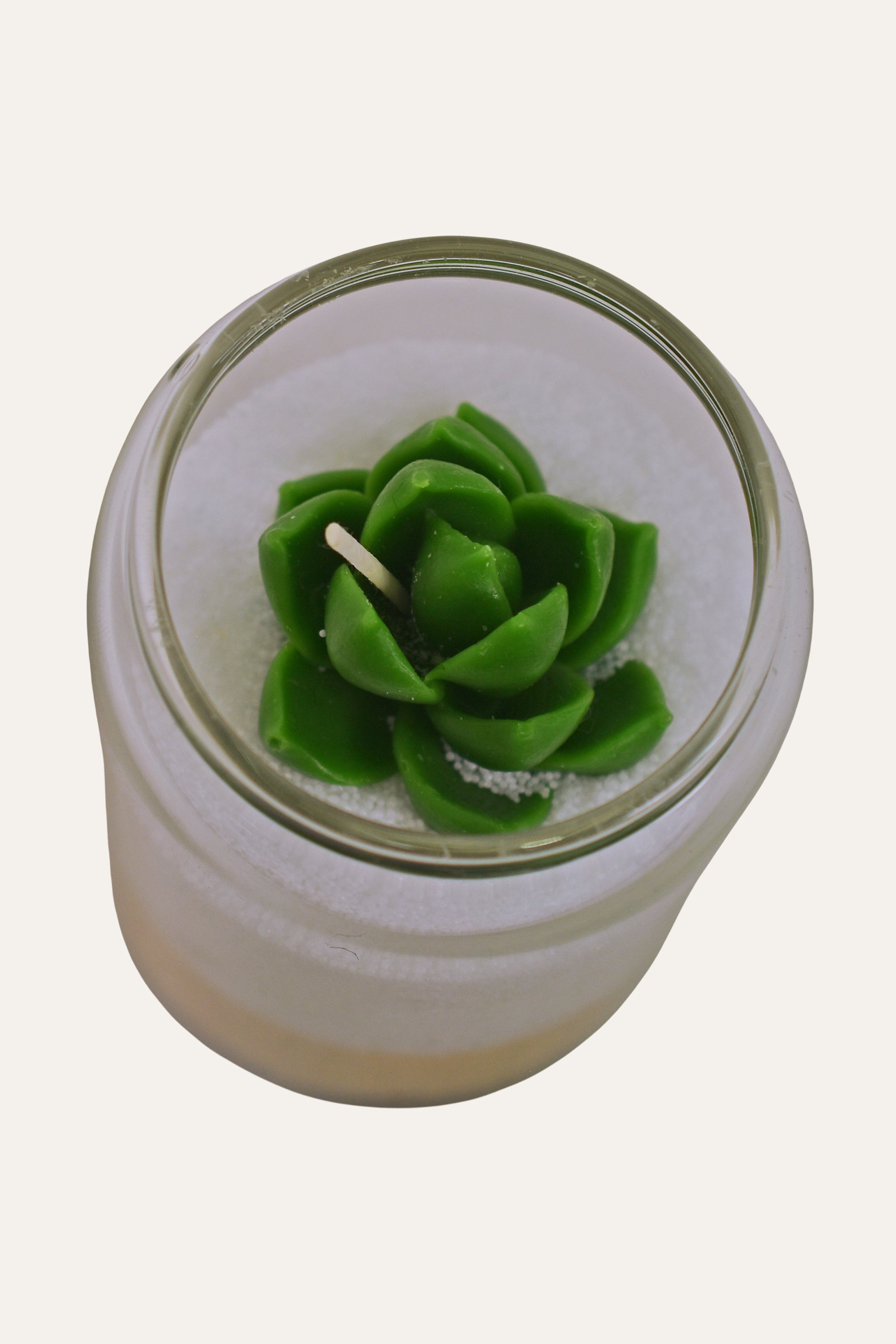 Green Succulent Decorative Candle