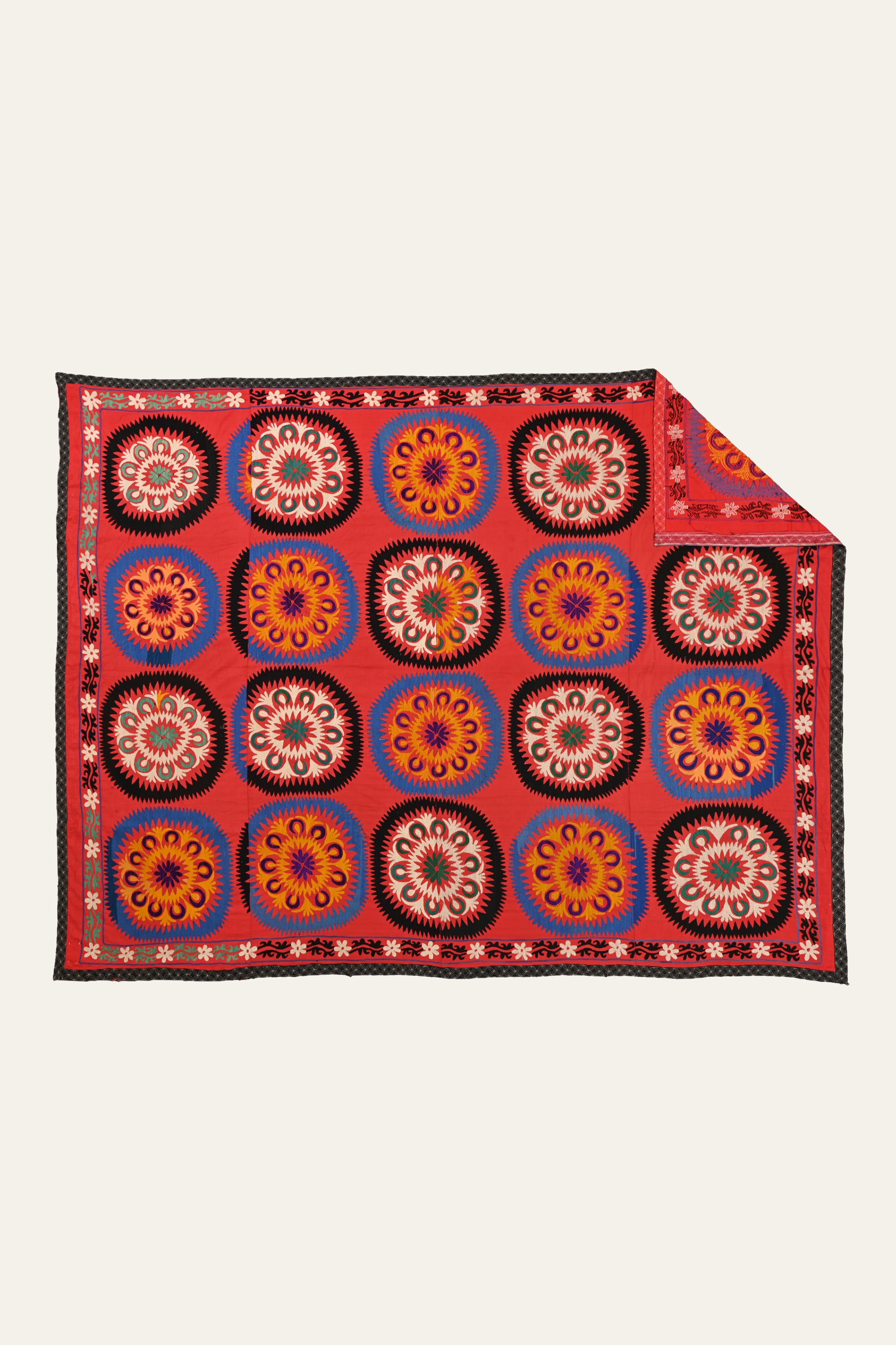 Concentric Medallion Suzani Wall Tapestry