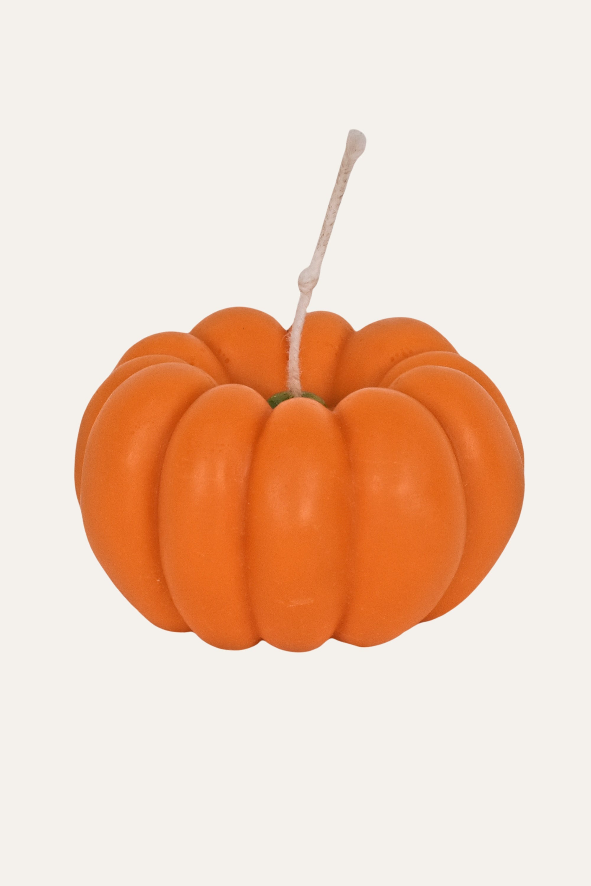 Orange Sculptural Pumpkin Candle