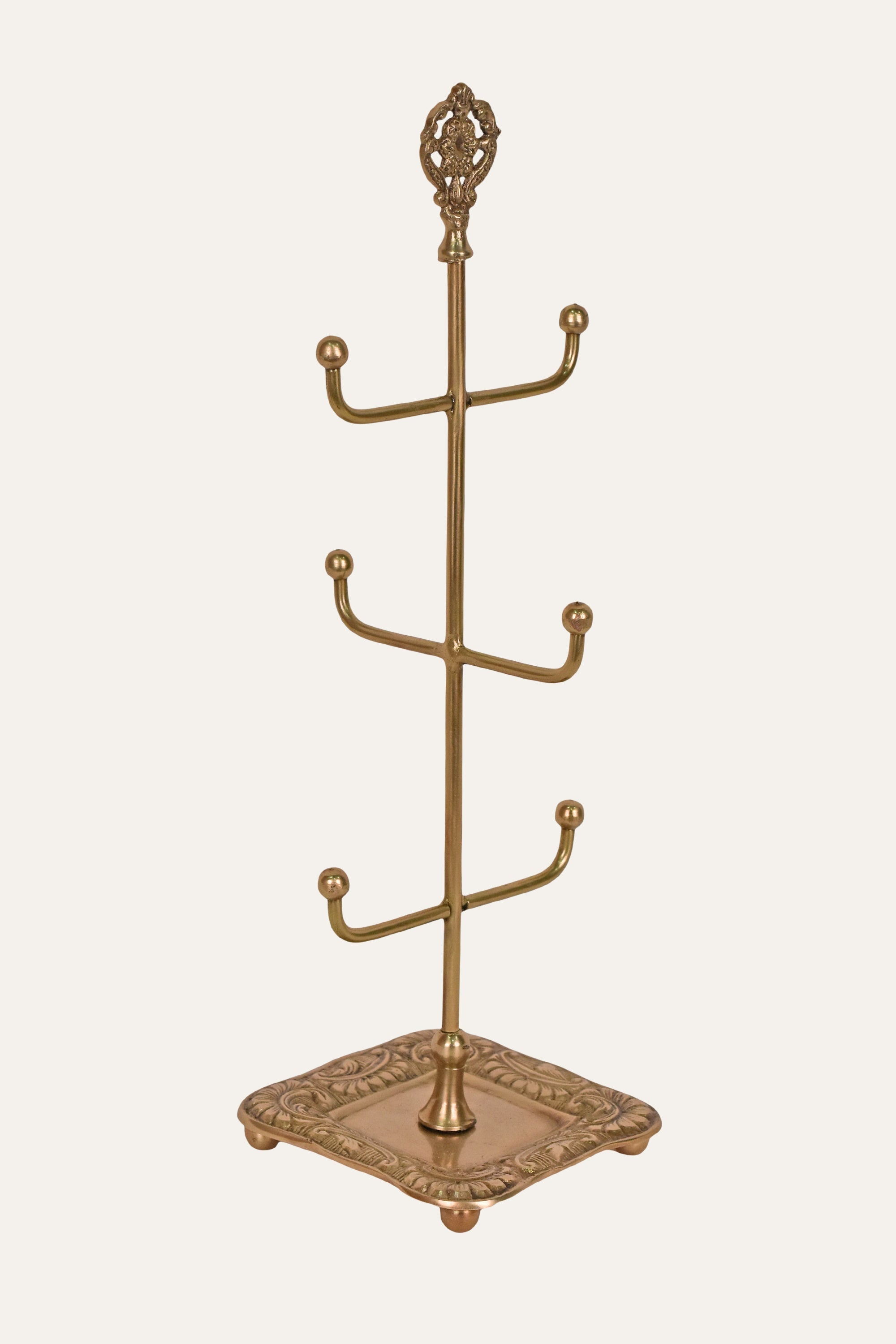 Antique Brass Jewelry & Accessory Display Stand
